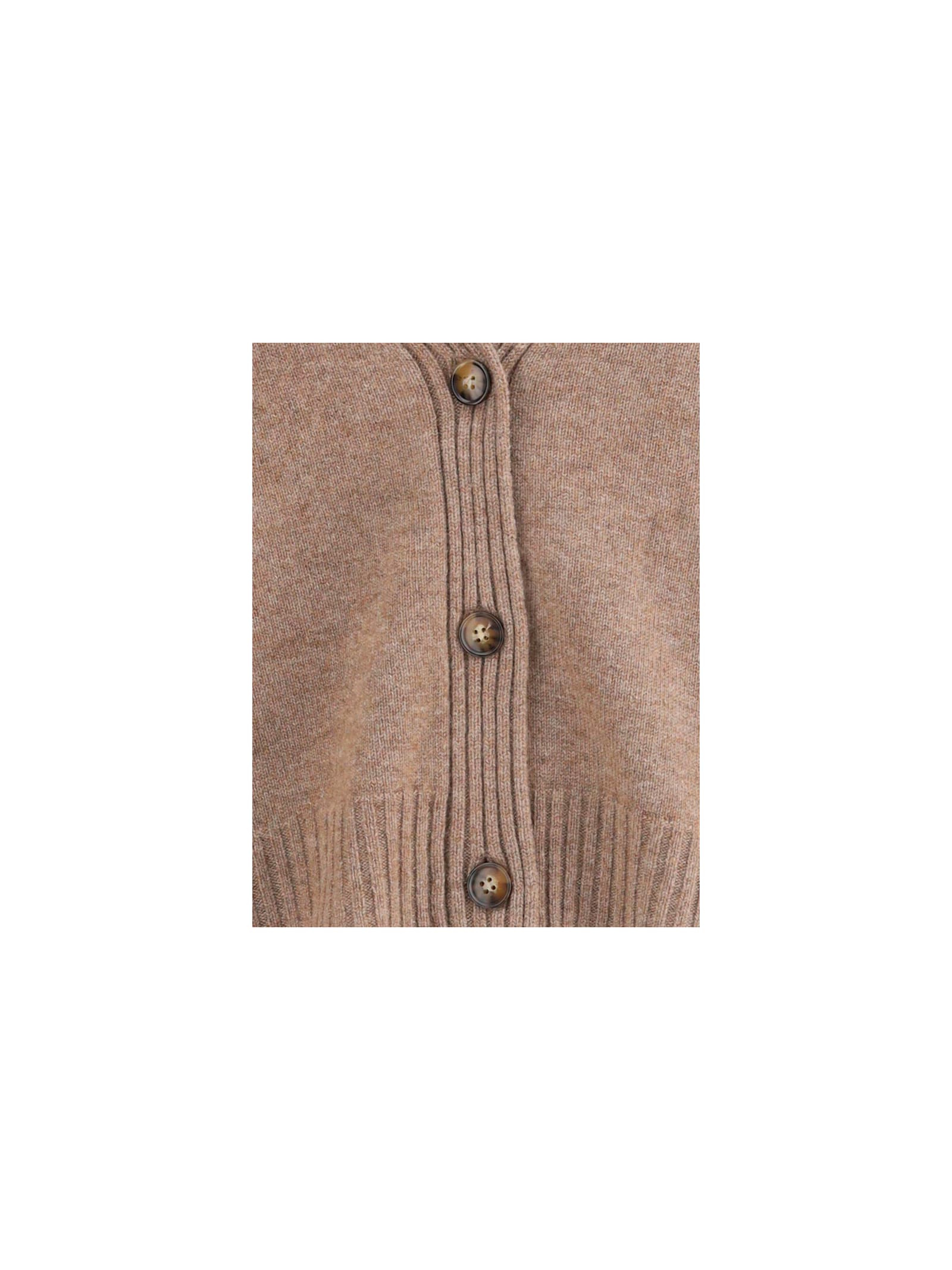 Loulou Studio Kaia Lds Cardigan In Taupe Cashmere In Brown
