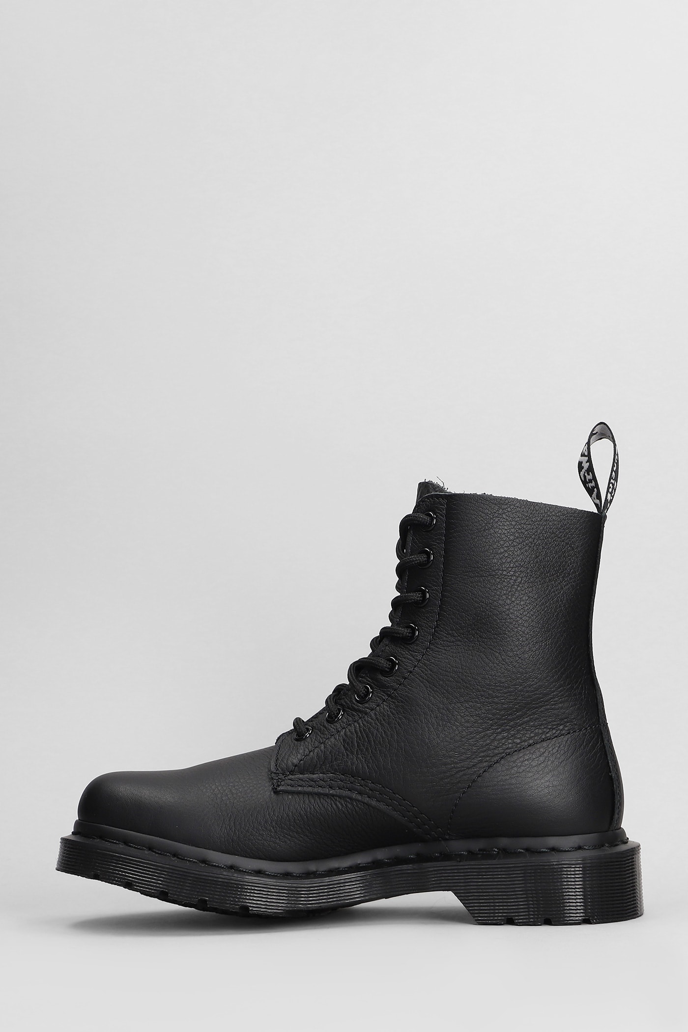 Shop Dr. Martens' 1460 Pascal Mono Combat Boots In Black Leather