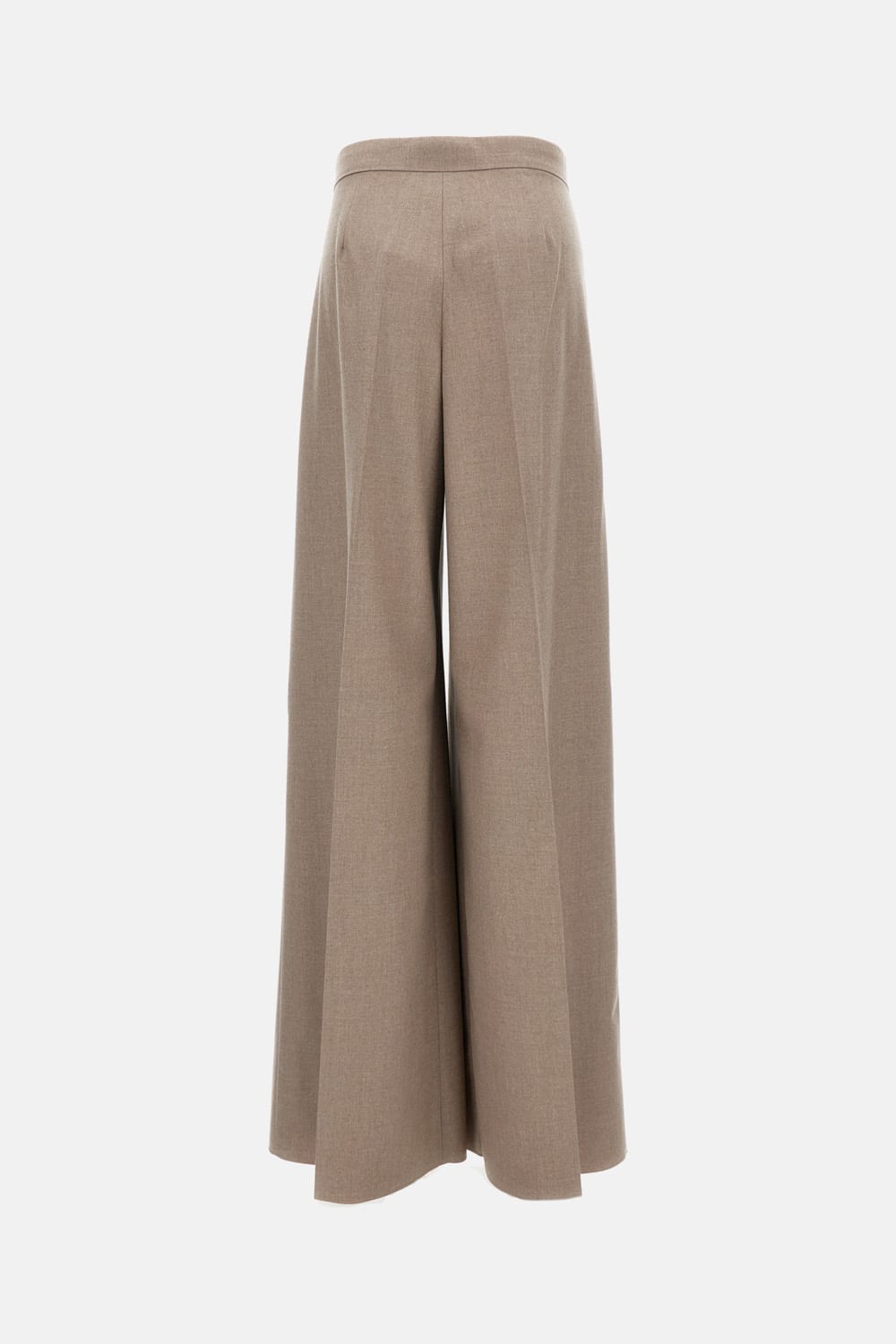 Max Mara Beige Zulia Wide Trousers In Brown