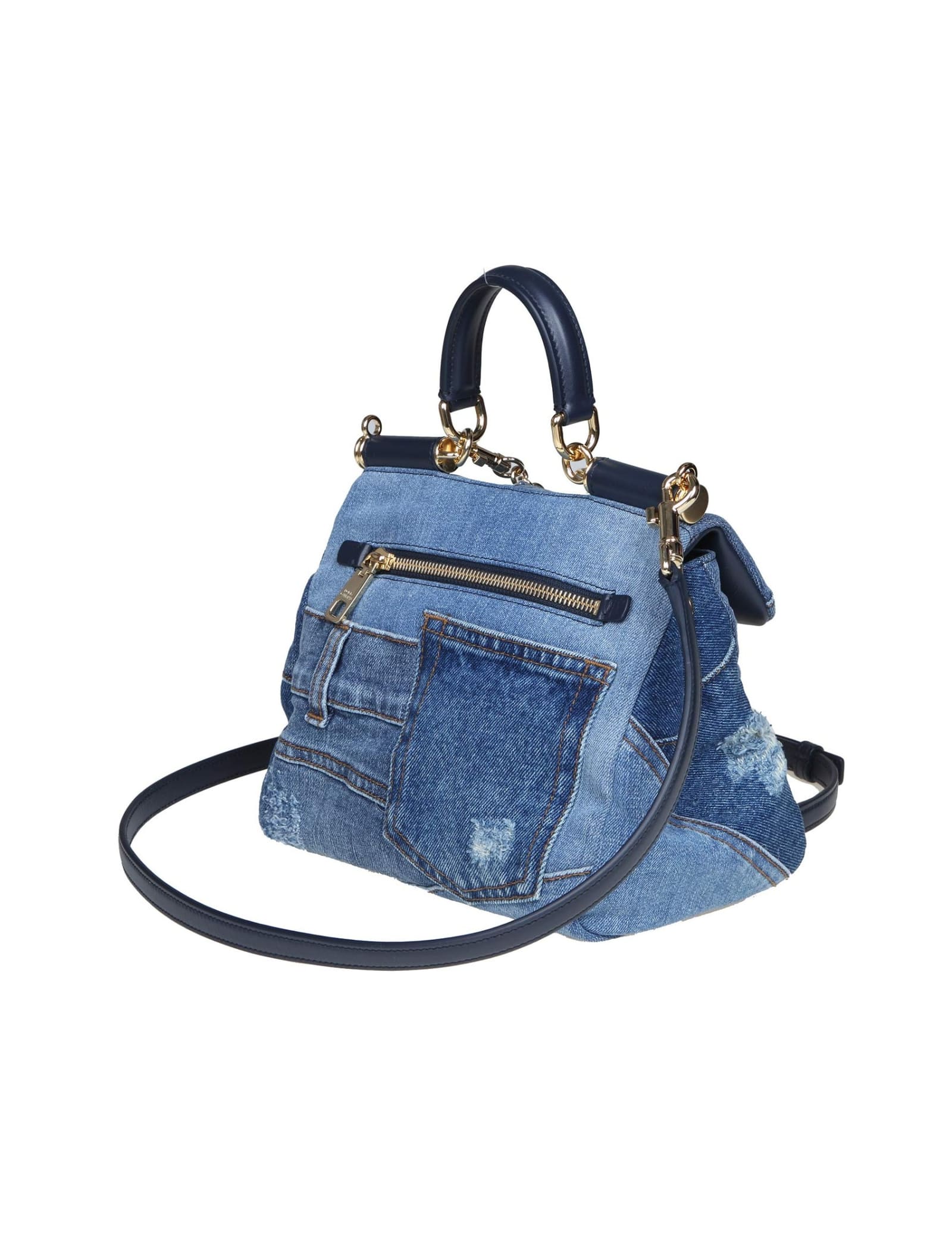 Sicily Small Soft Handbag - Dolce & Gabbana - Denim - Denim