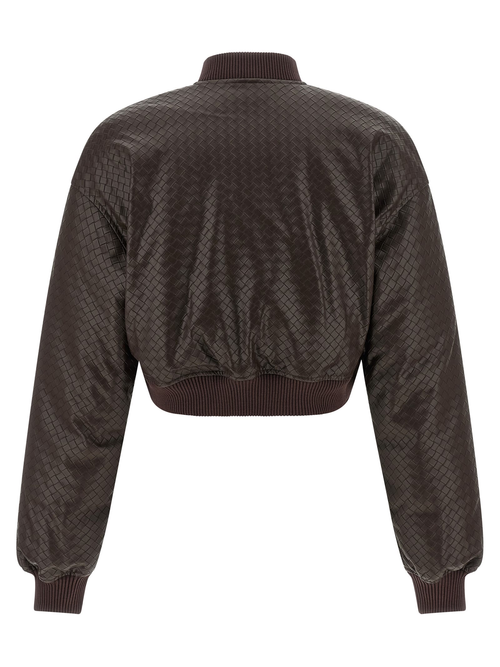 Rotate Birger Christensen Puffer Bomber Jacket In Brown