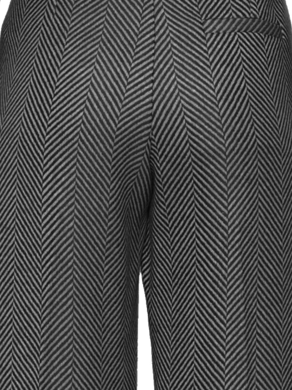 Forte Forte Highrise Trousers In Wool With Chevron Patterning In Animal Print