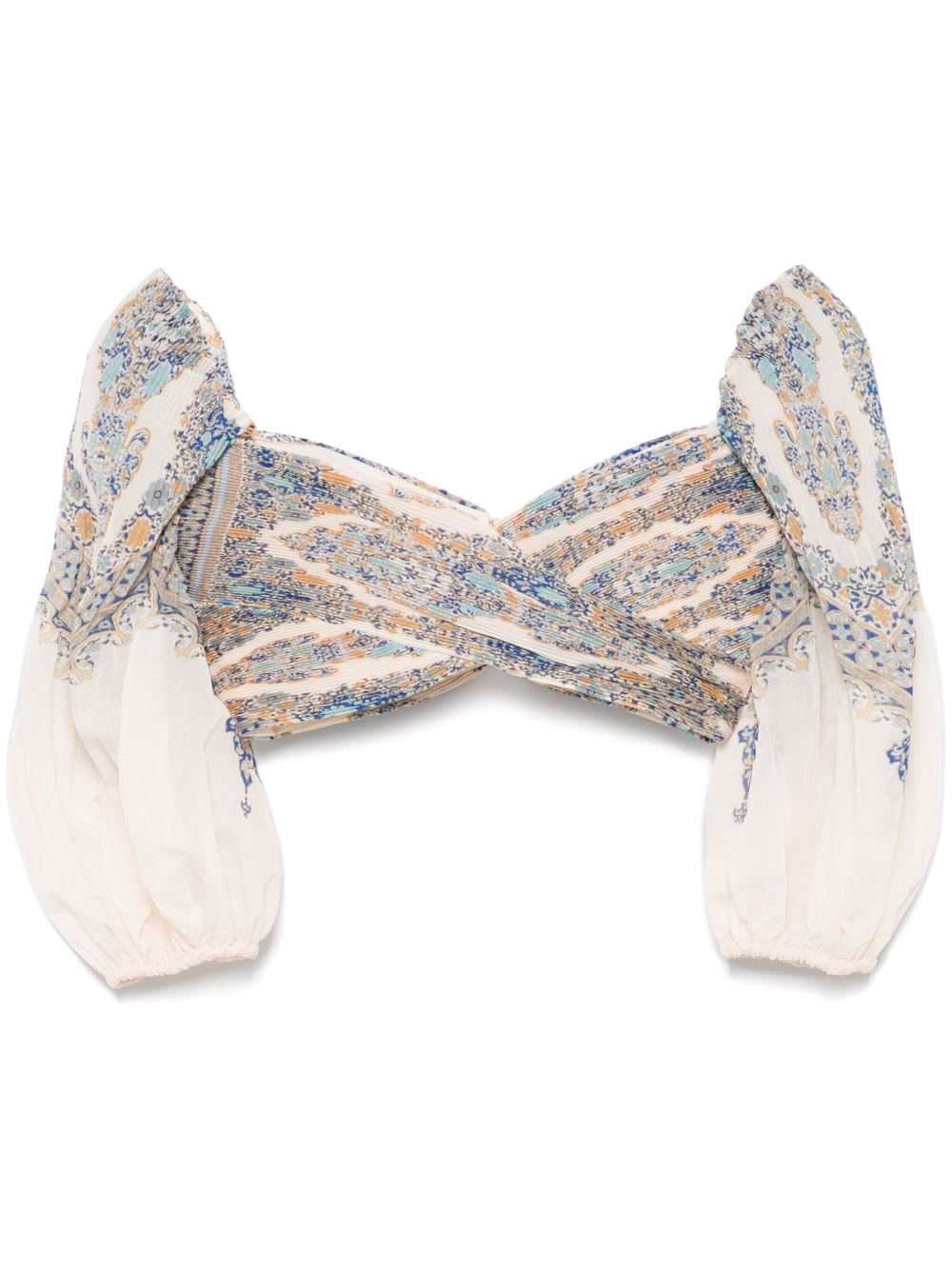 Zimmermann Printed Top In White