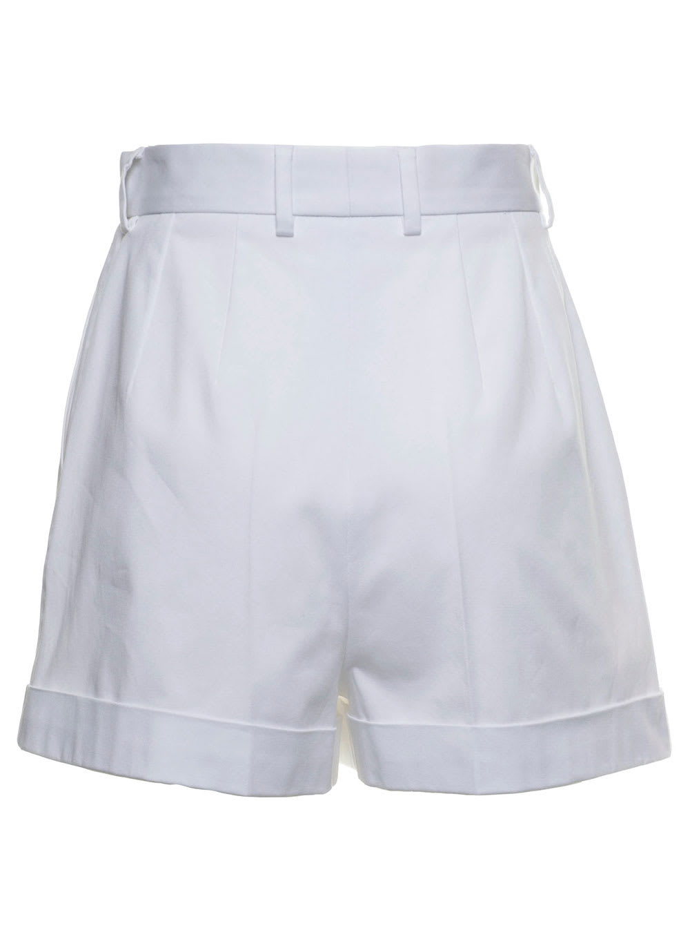 Dolce & Gabbana White Cotton Gabardine Shorts