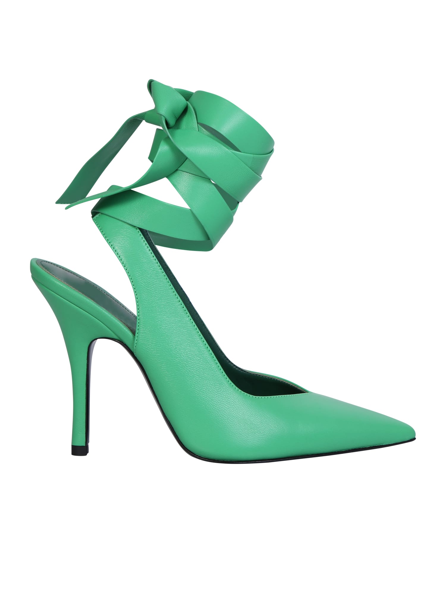 The Attico Green Slingback Venus Heel Shoes