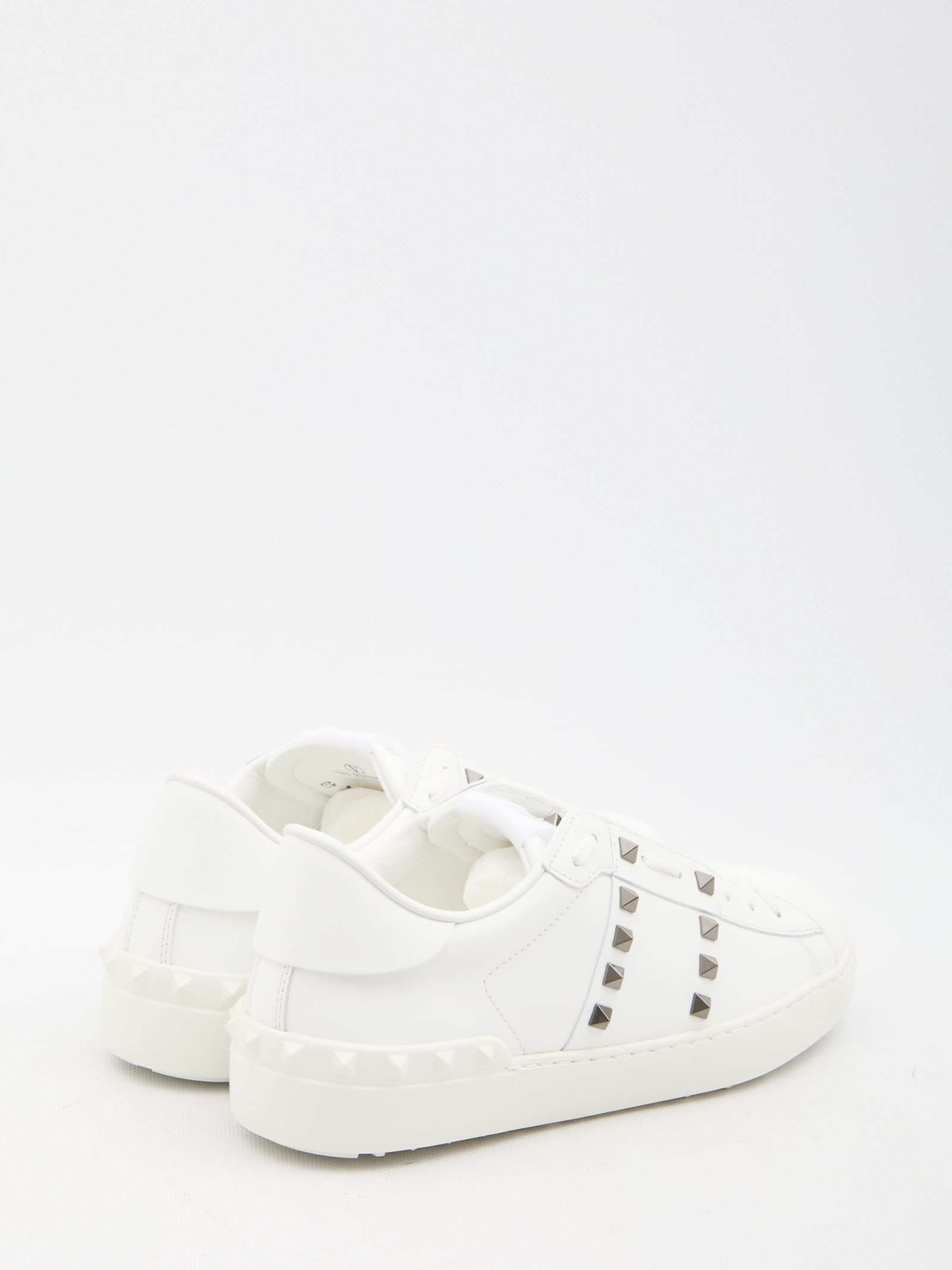 Shop Valentino Rockstud Untitled Sneakers In White