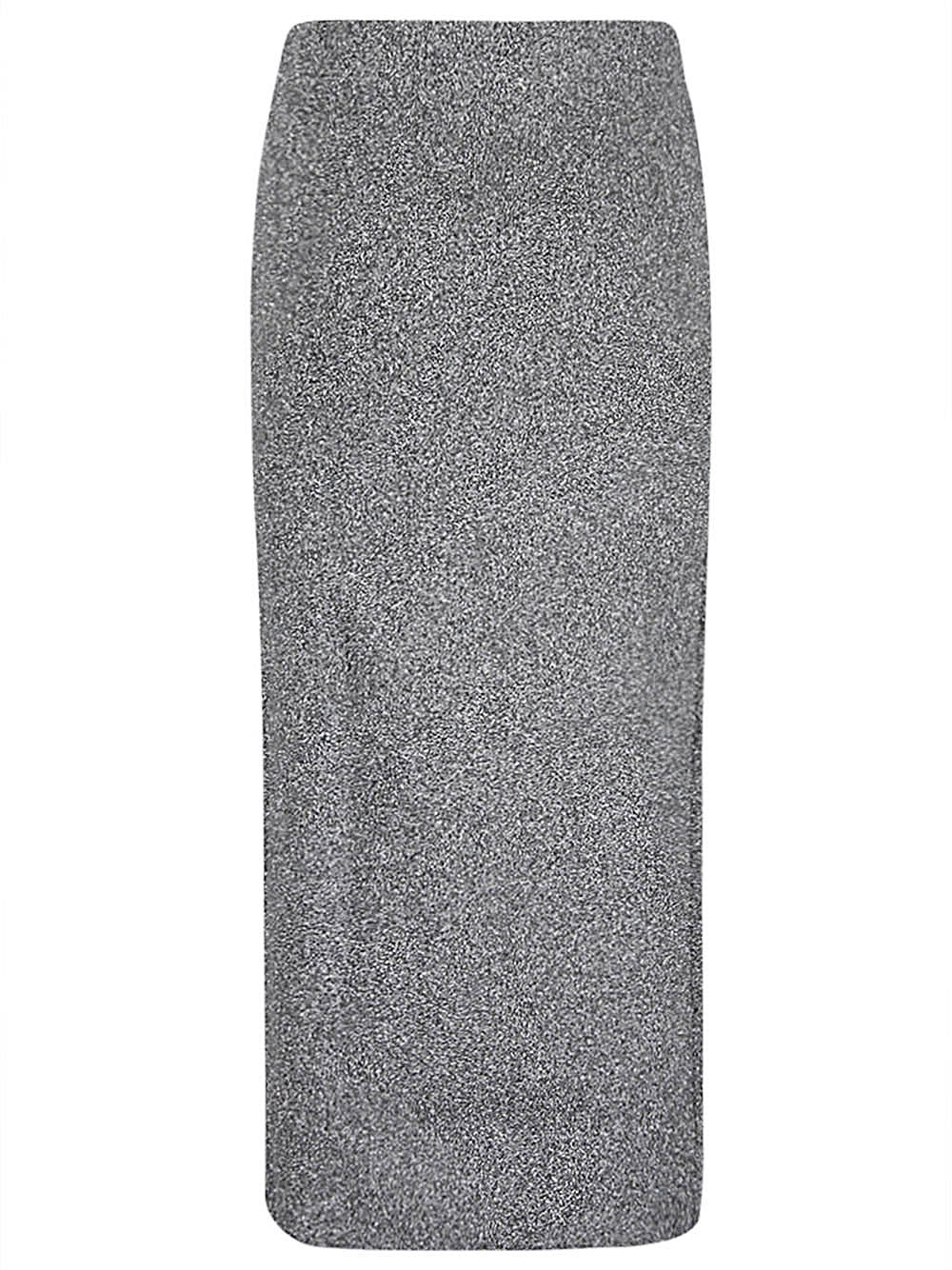 Circus Hotel Lurex Knit Pencil Skirt In Gray