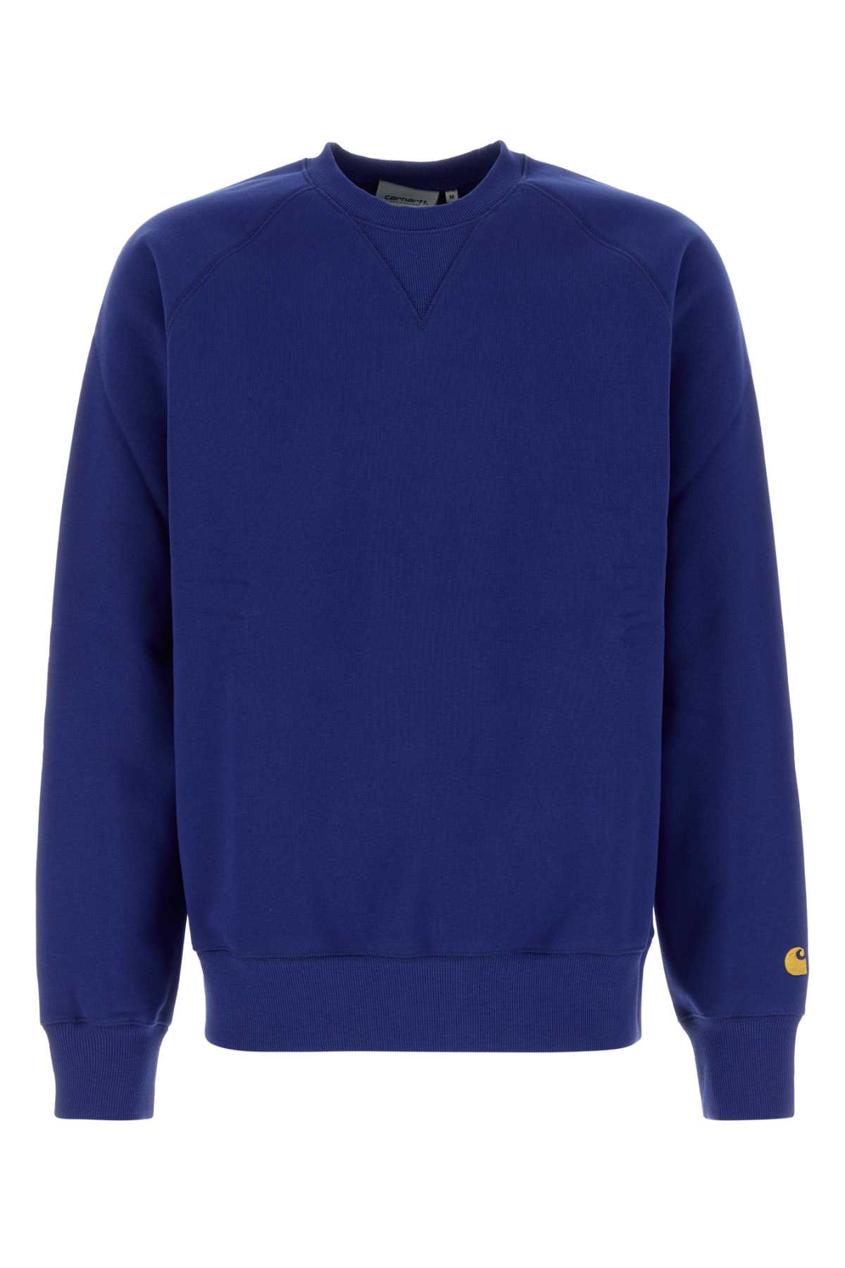 Blue Cotton Blend Chase Sweat
