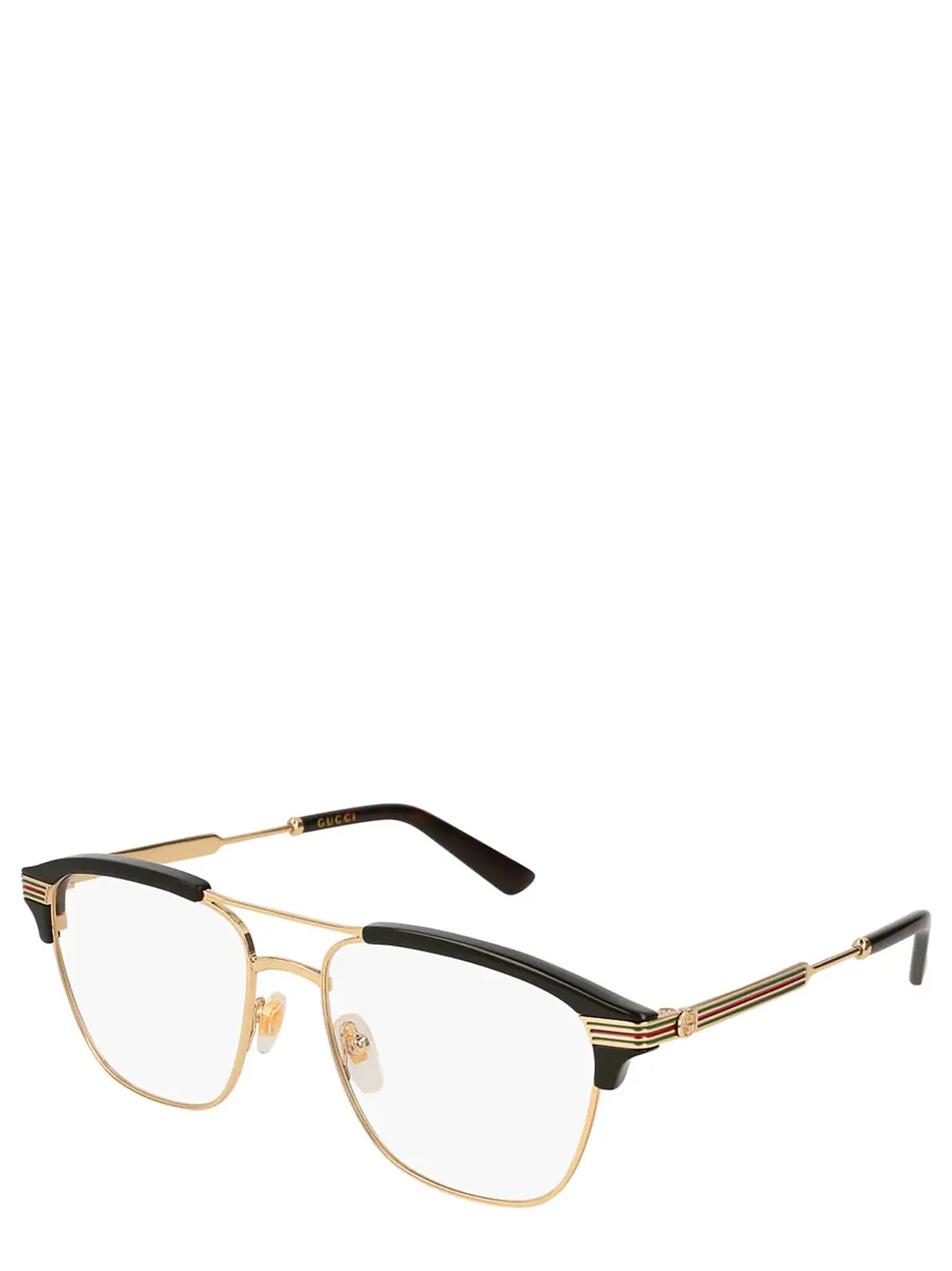 Shop Gucci Gg0241o Gold Glasses