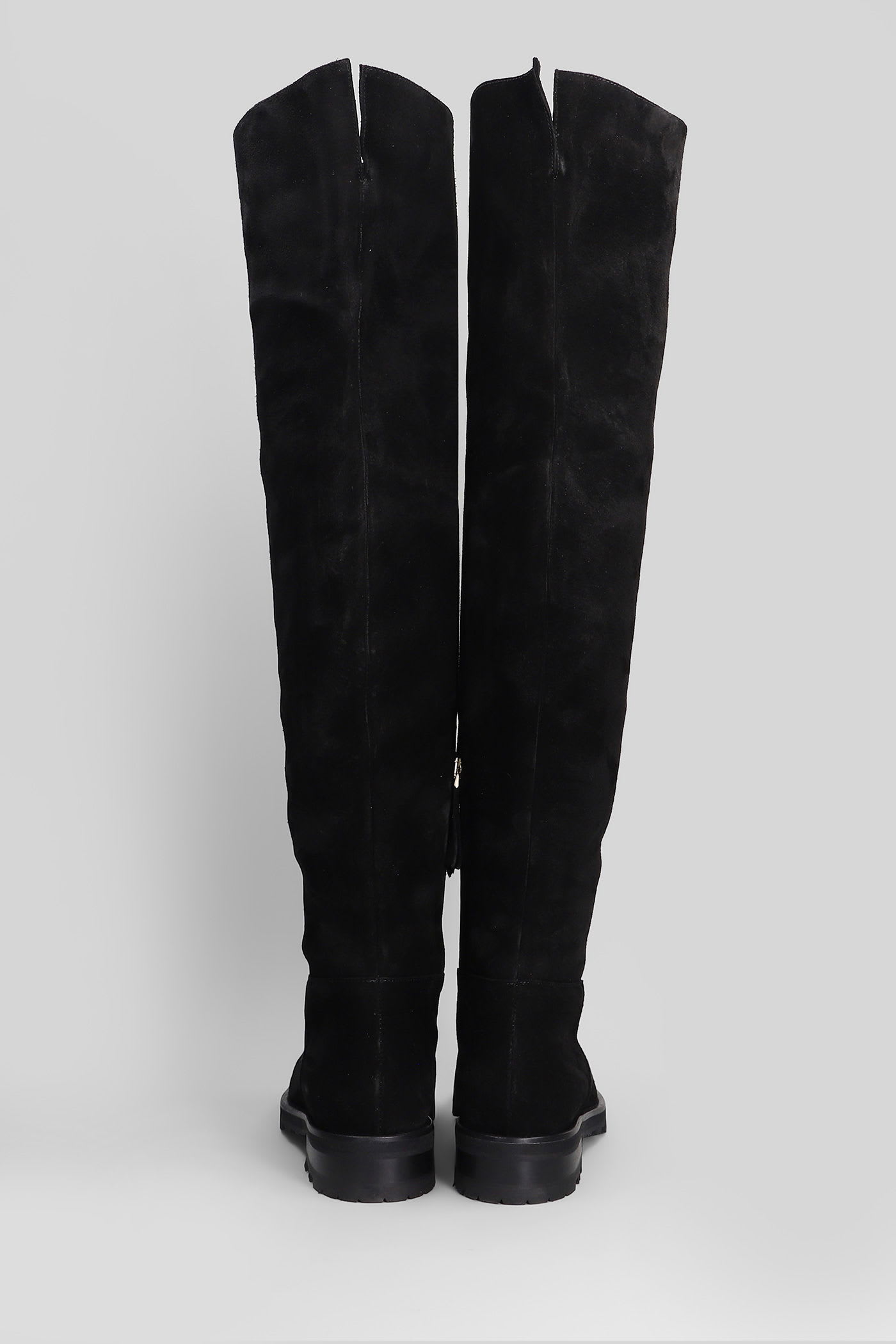 Roberto Festa Luz Low Heels Boots In Black Suede In Multi