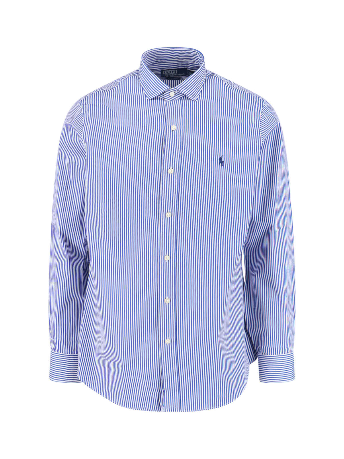 Ralph Lauren Logo Striped Shirt In Blue