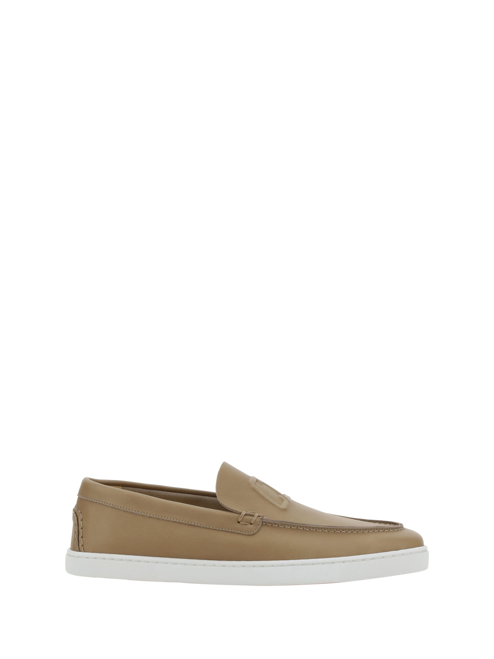 Shop Christian Louboutin Varsiboat Loafers In Saharienne