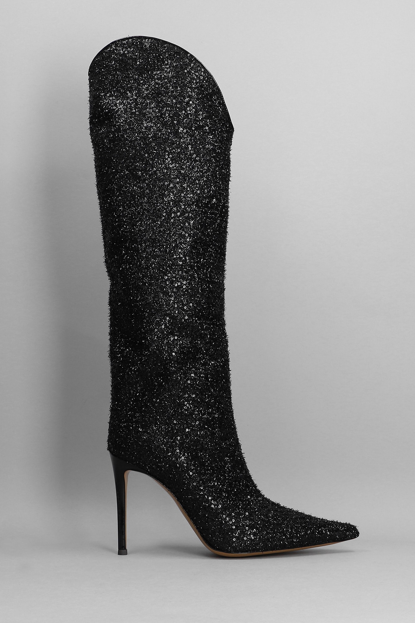 ALEXANDRE VAUTHIER HIGH HEELS BOOTS IN BLACK POLYESTER