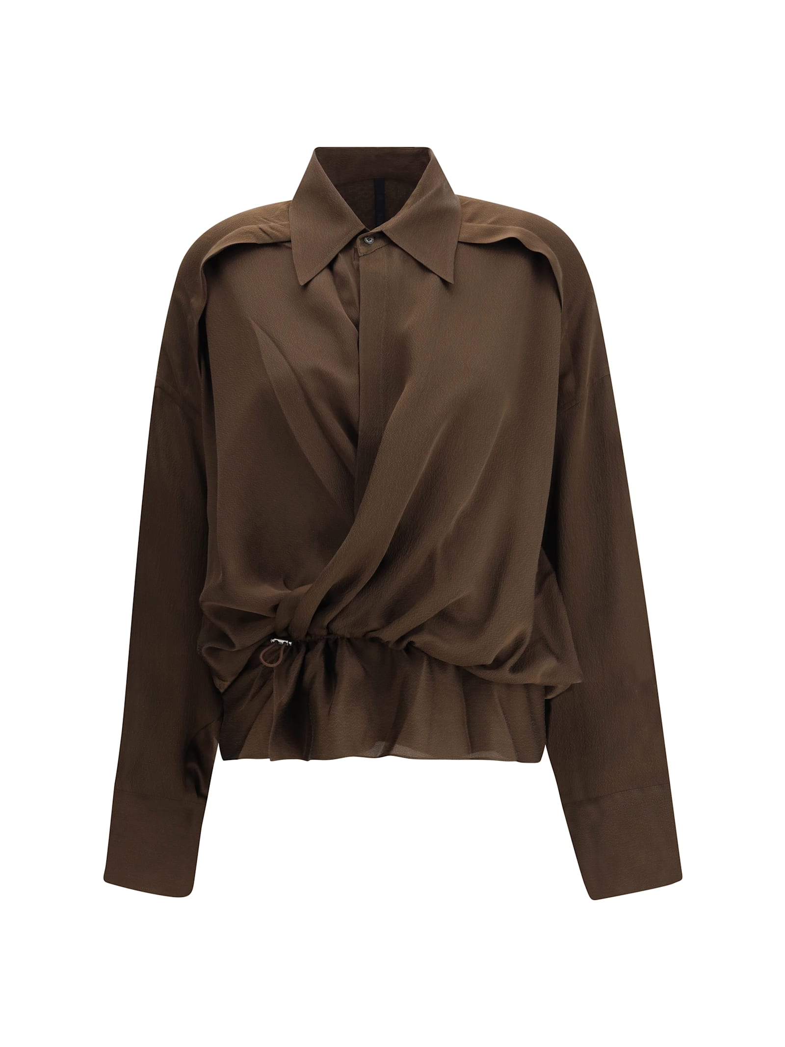 Petar Petrov Peplum Blouse In Brown