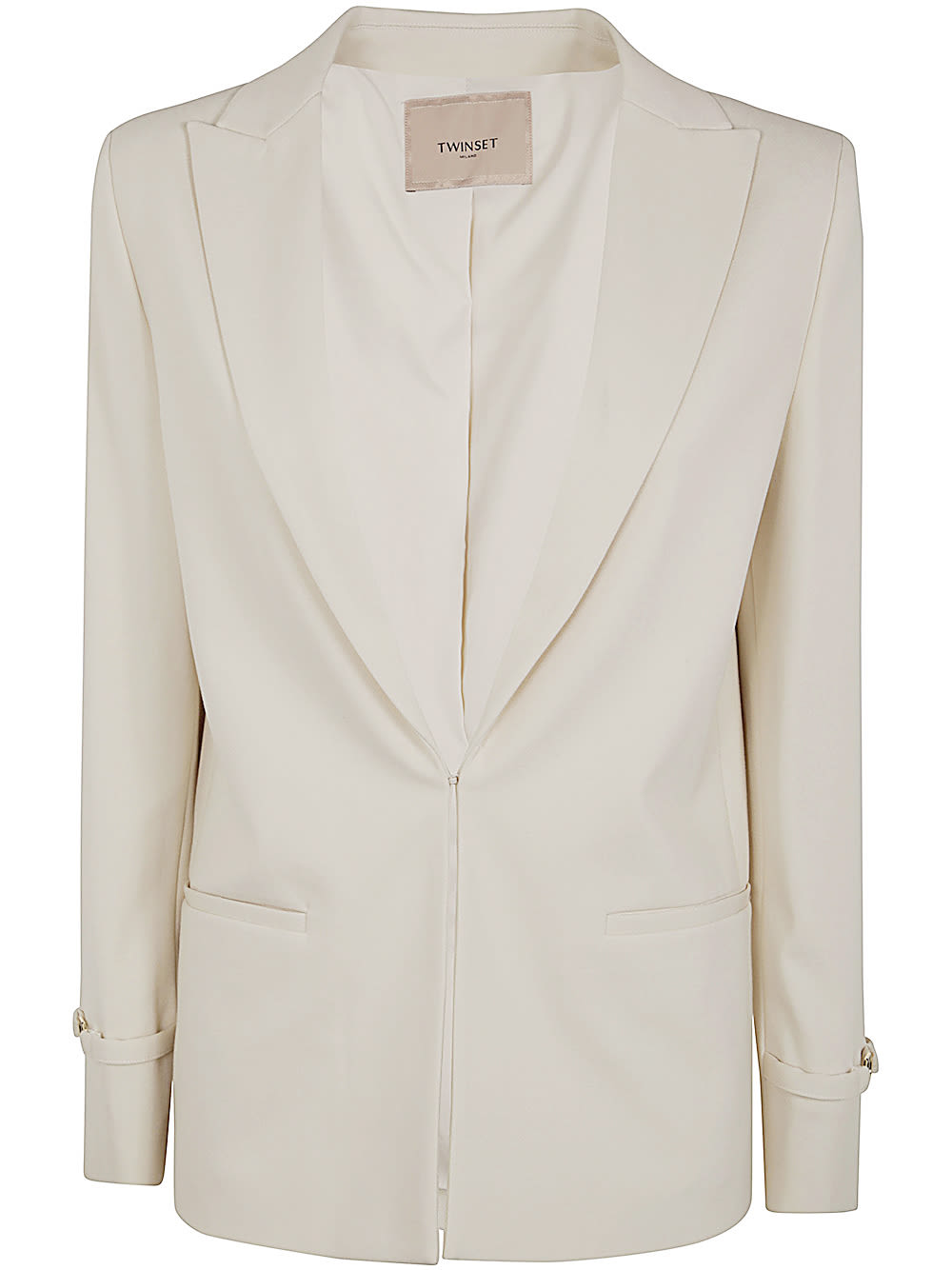 Shop Twinset Blazer Jacket In Old White