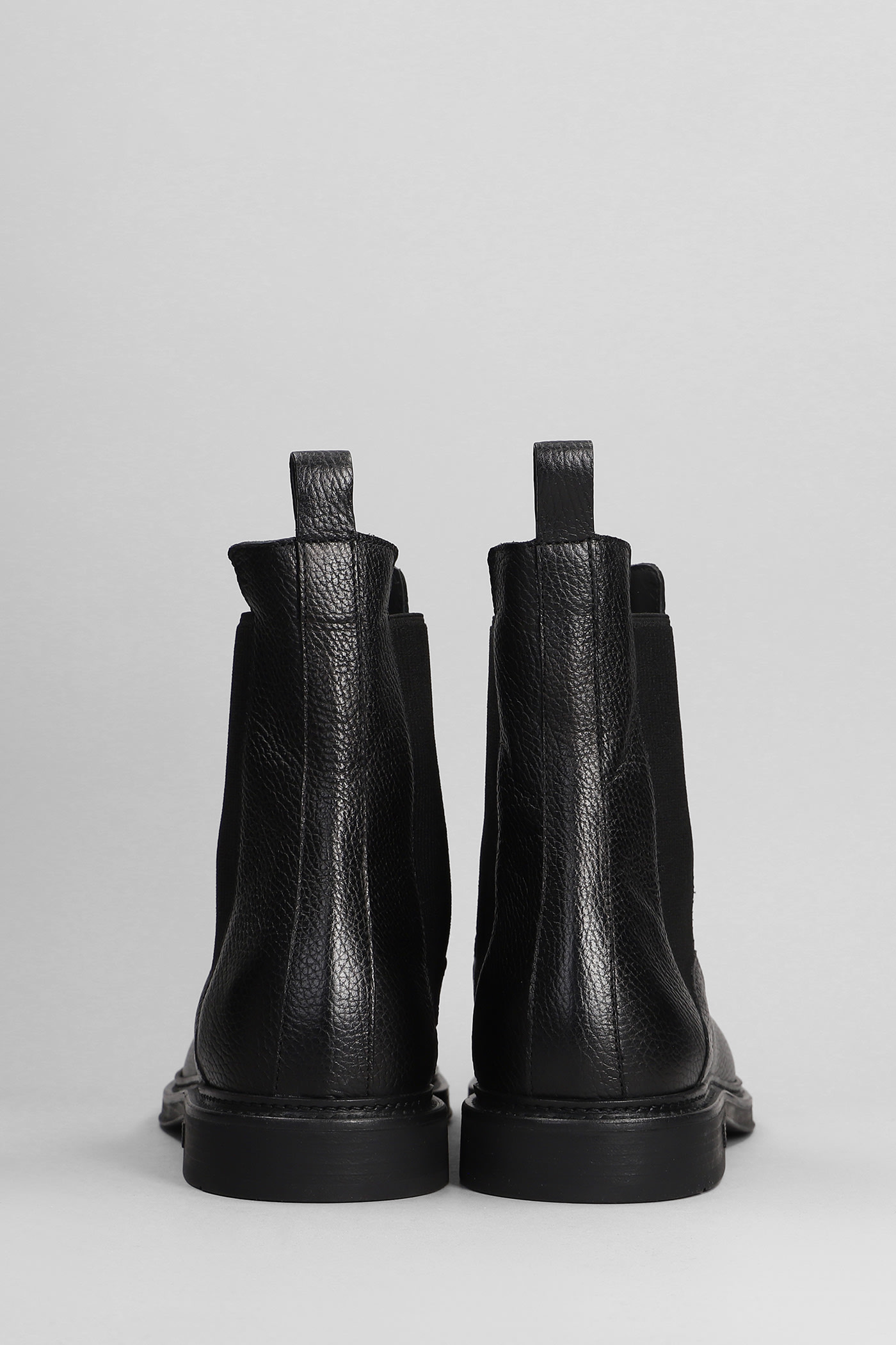Shop Emporio Armani Ankle Boots In Black Leather