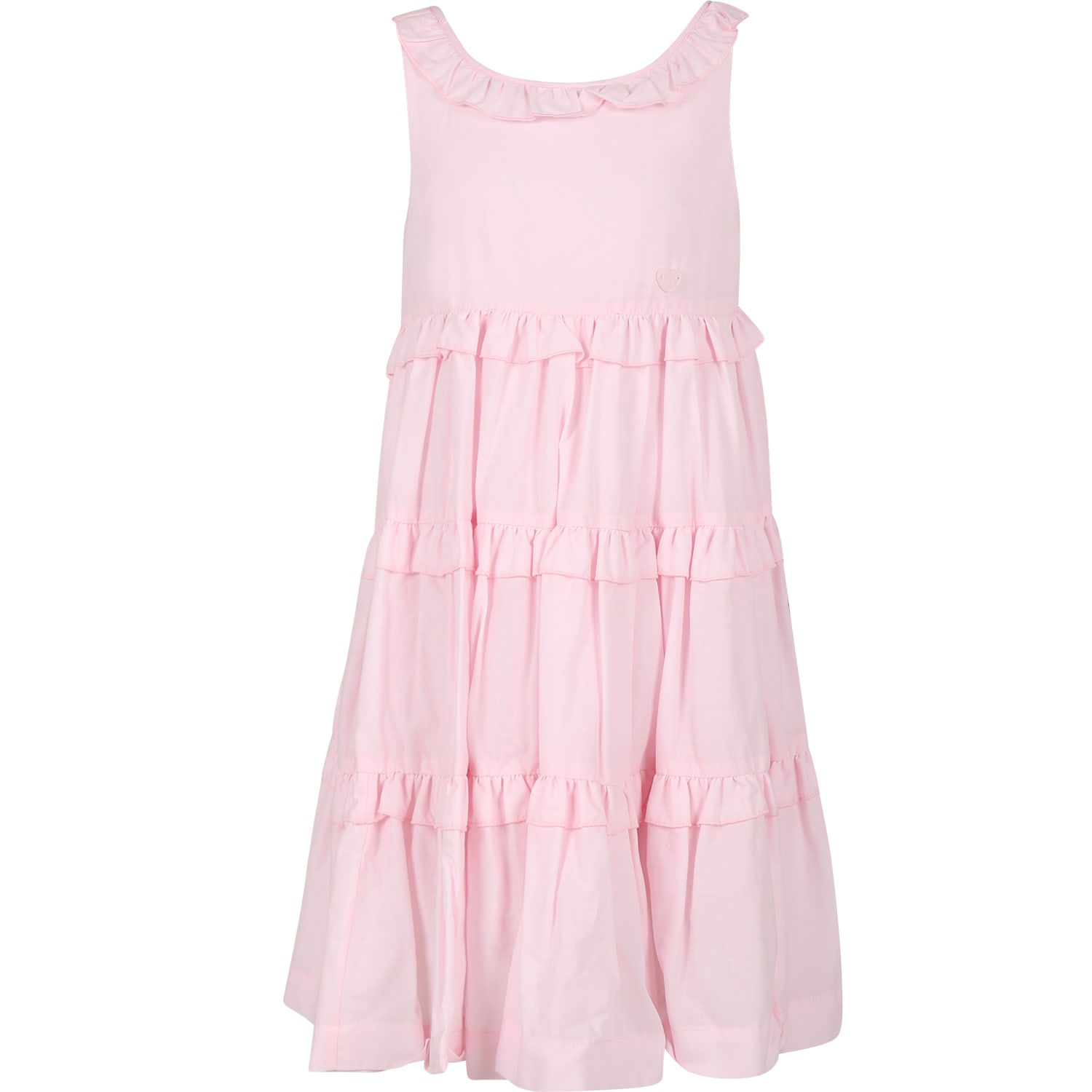Shop Monnalisa Pink Dress For Girl