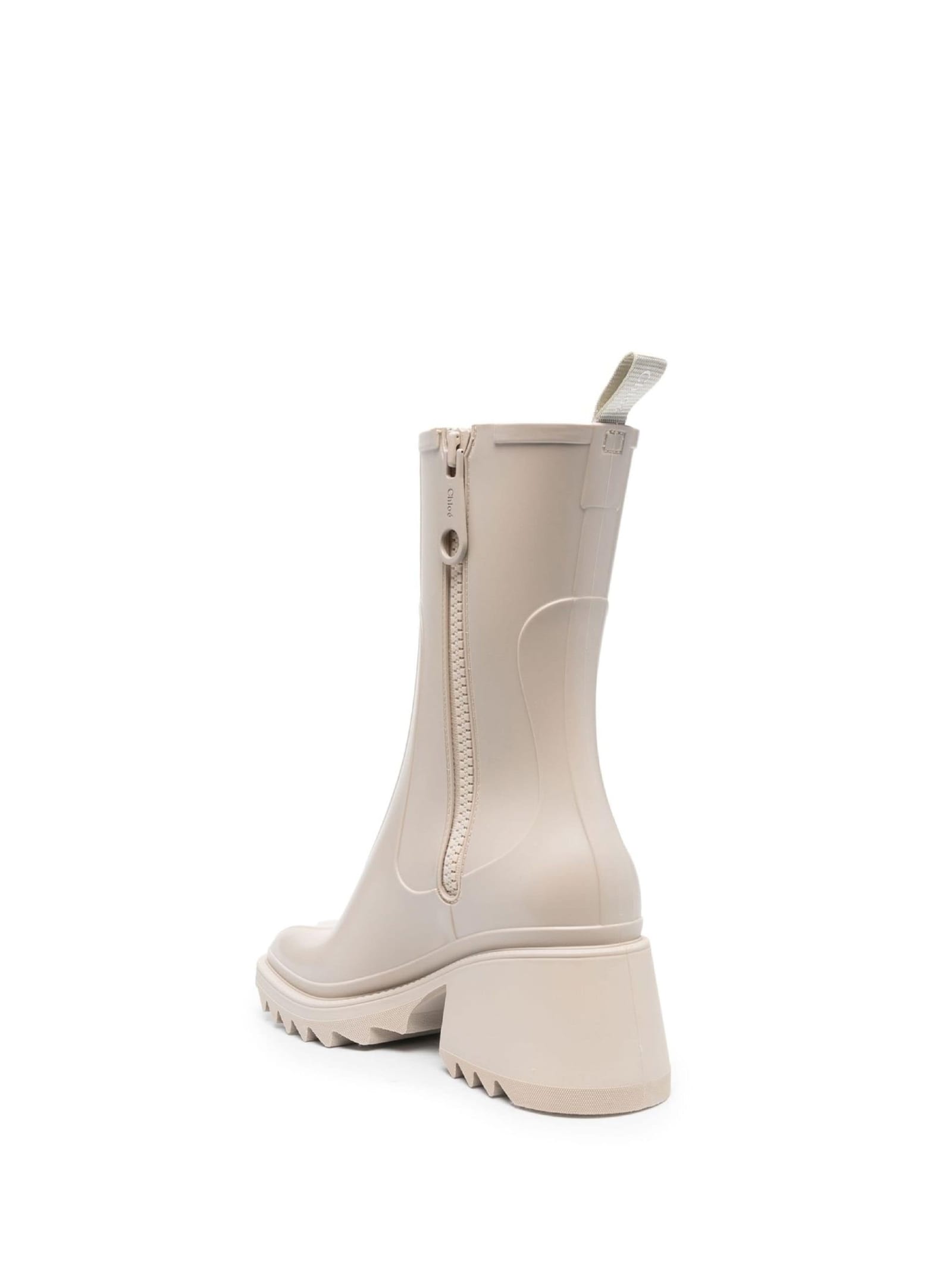 Shop Chloé Beige Leather Ankle Boot In Nomad Beige