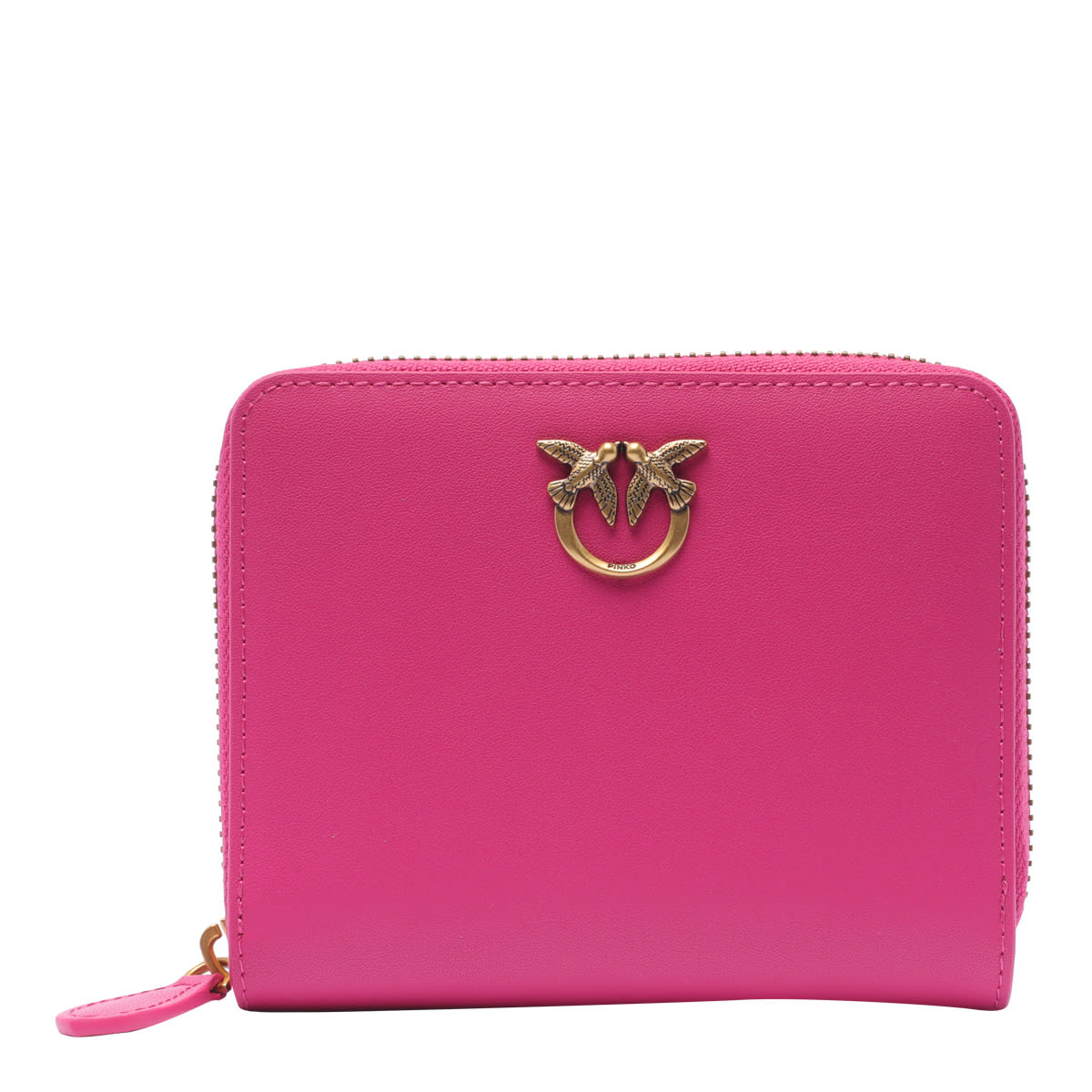 Shop Pinko Zip Around Wallet In Pink