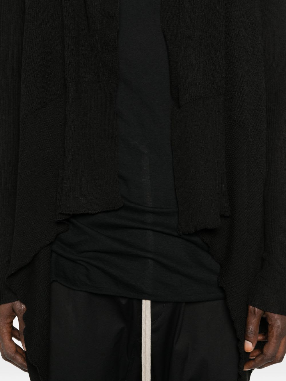 Rick Owens Wool Knitted Cardigan In Black