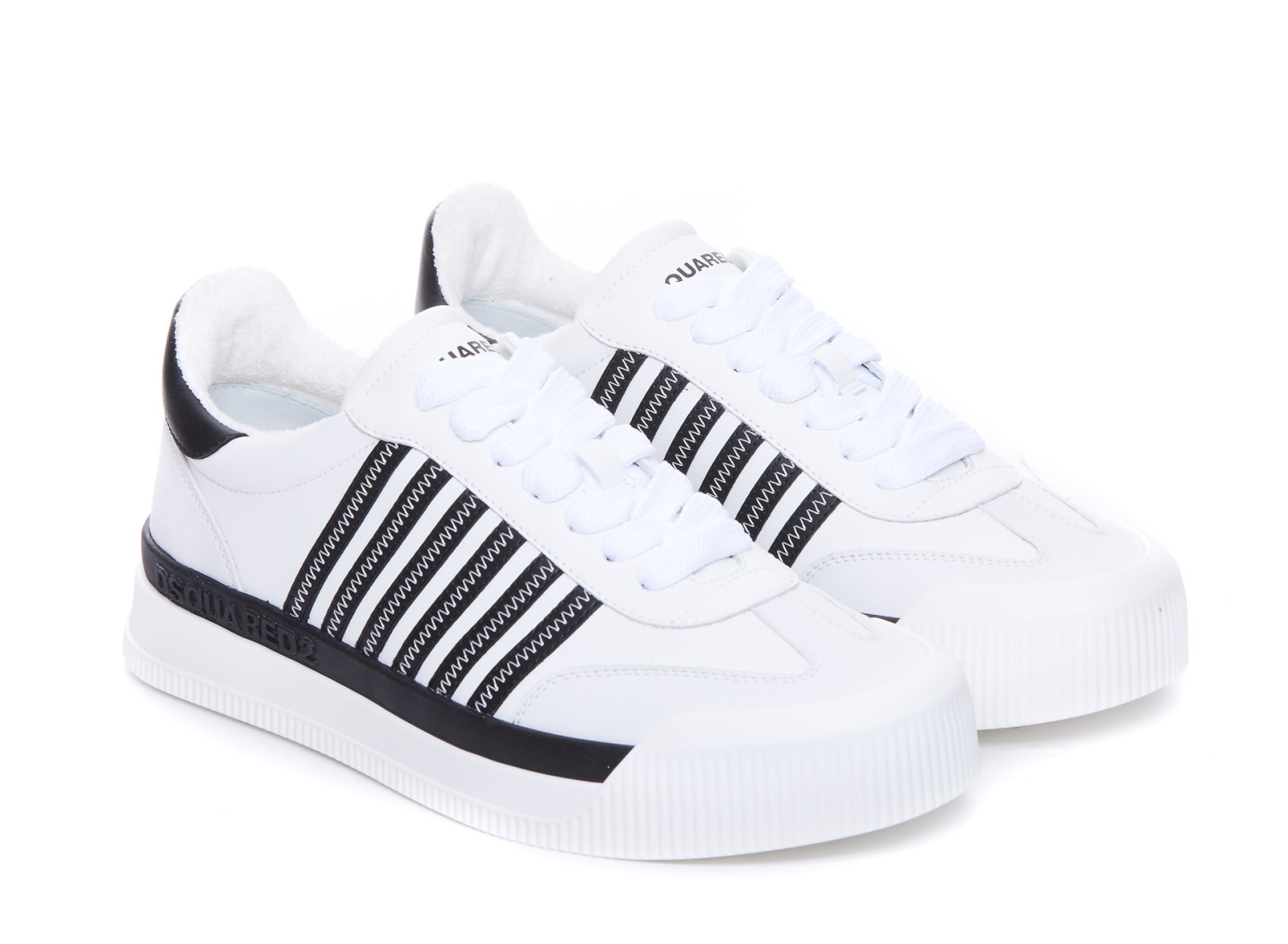 Shop Dsquared2 New Jersey Sneakers In Nero