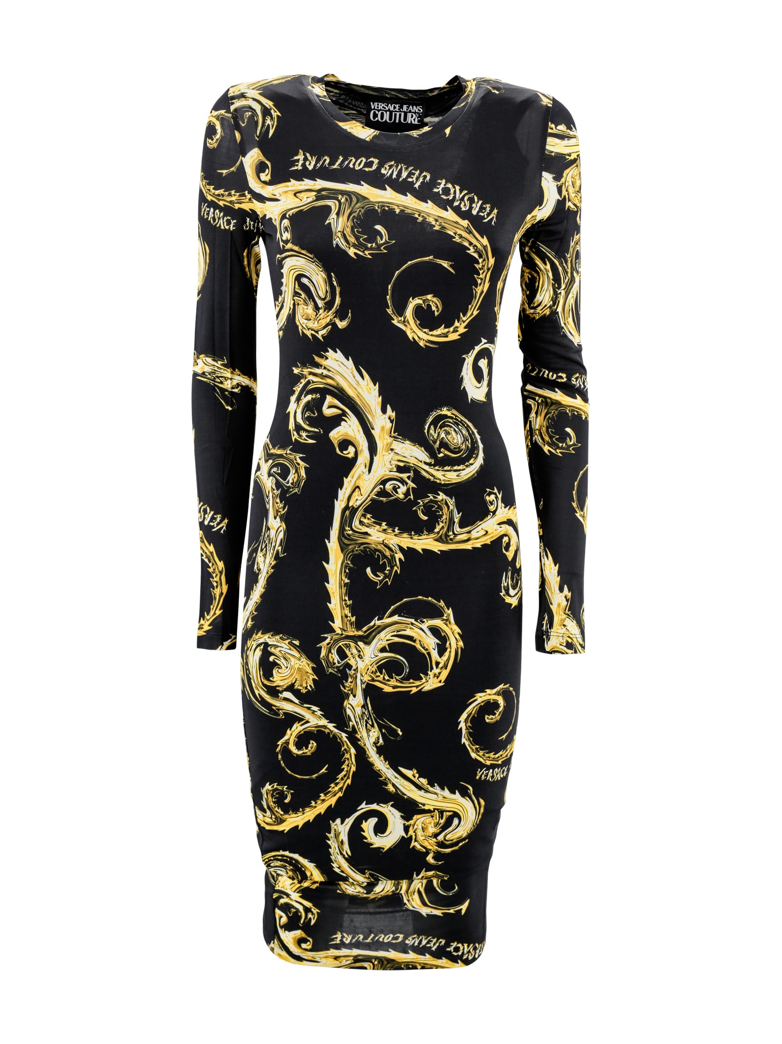 Shop Versace Jeans Couture Dress In Black