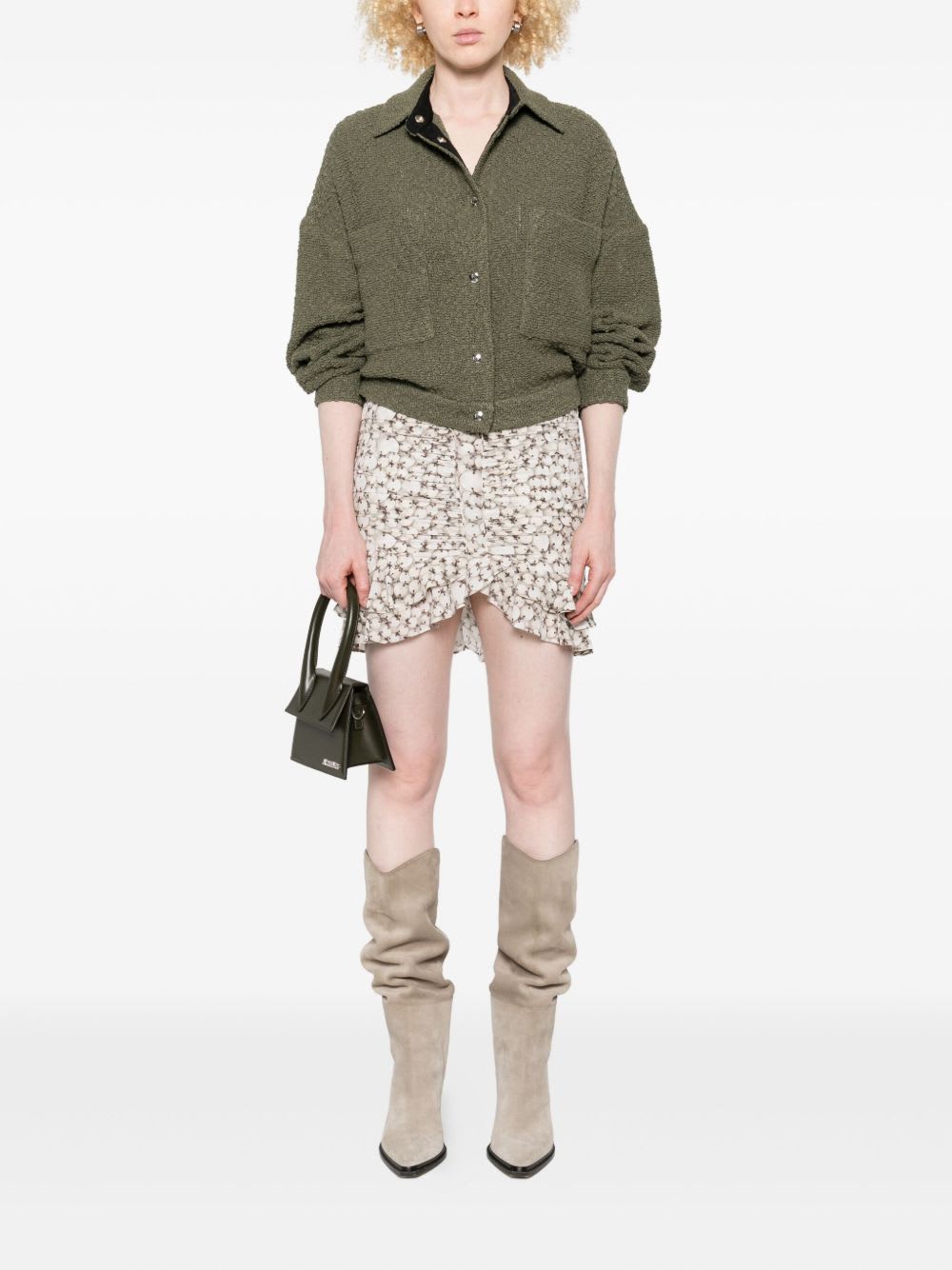 Iro Cotton Jacket Patch Pockets In Green