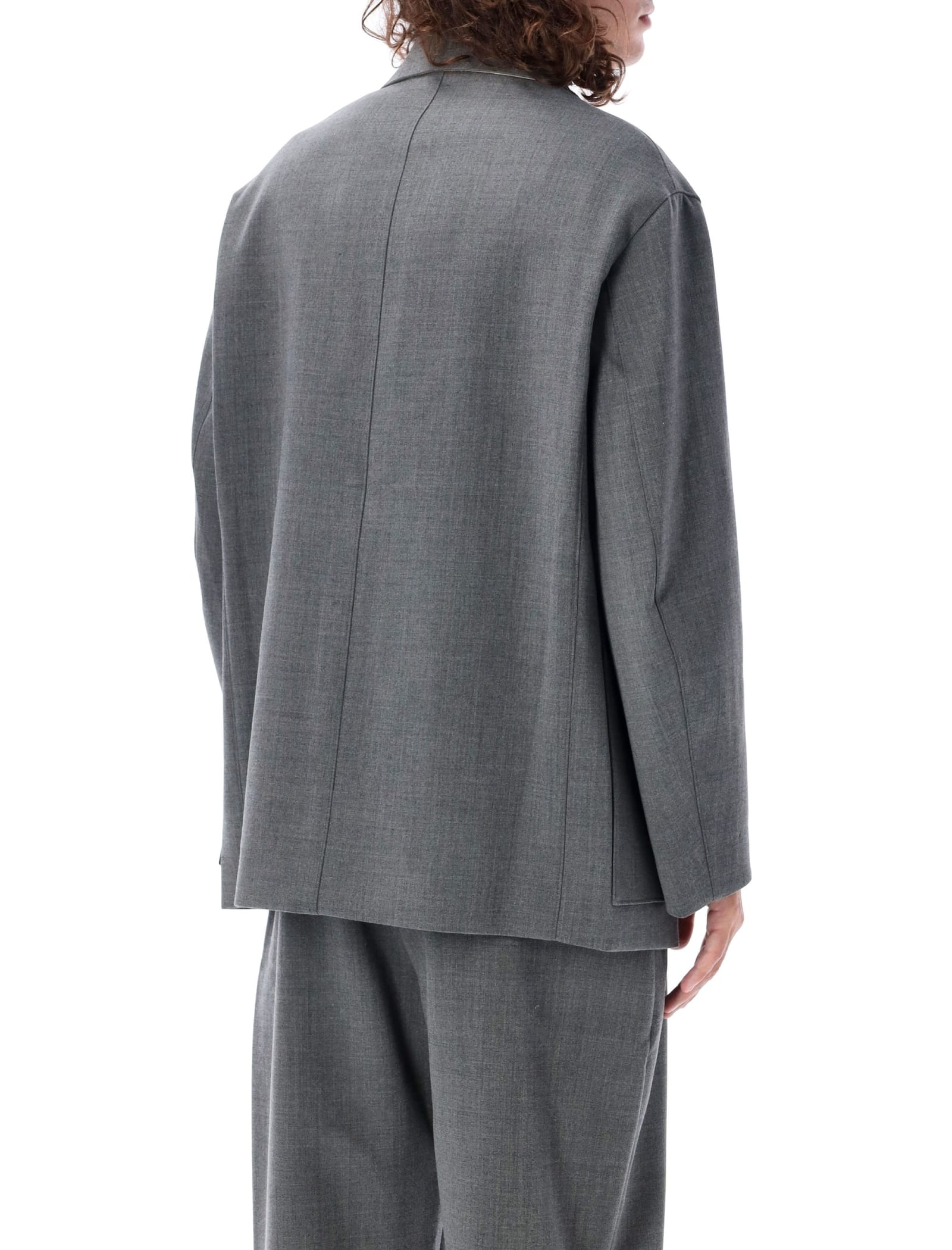 Shop Studio Nicholson Conde Blazer In Grey Marl