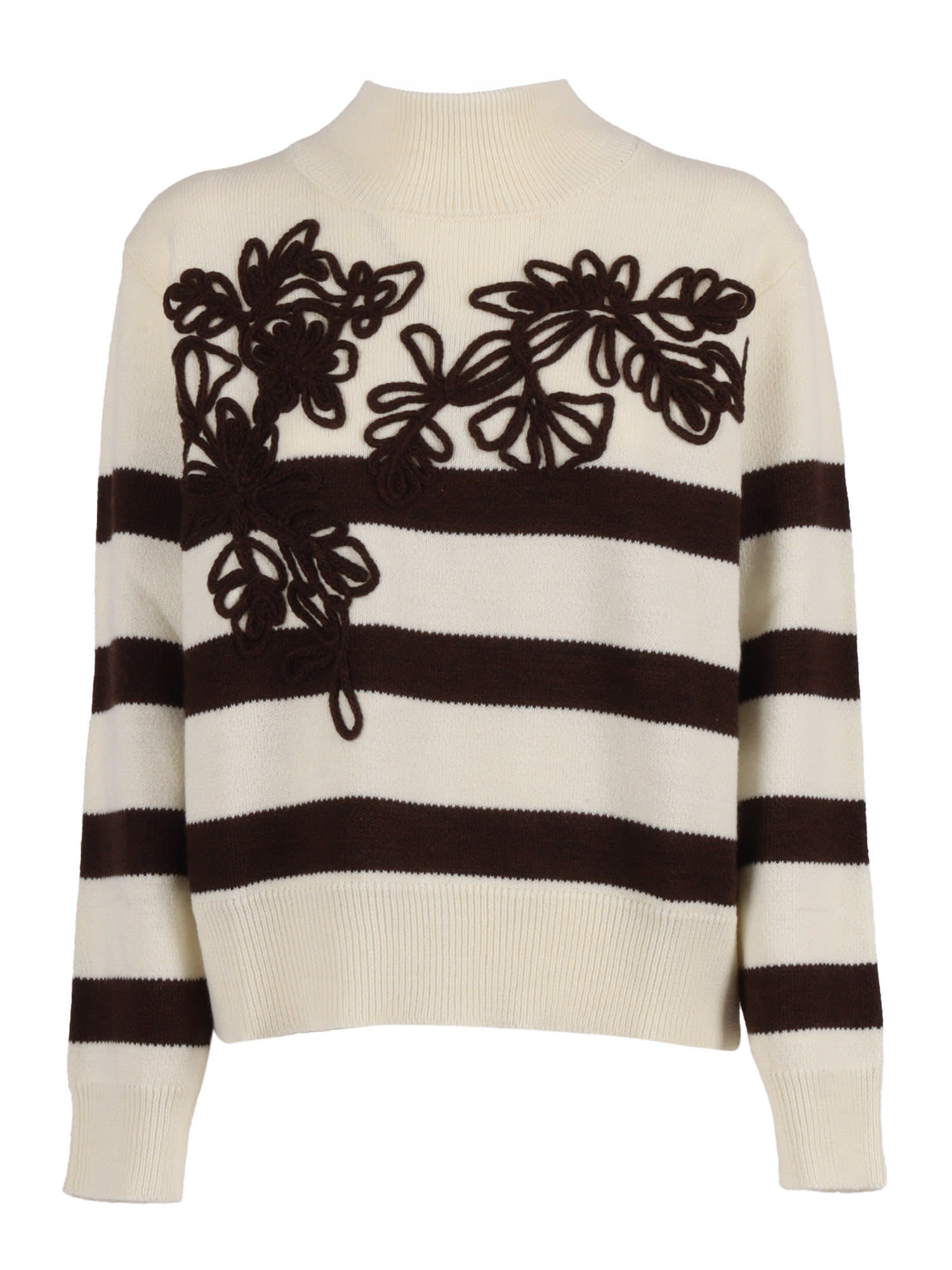 Ermanno Ermanno Scervino High Neck Sweater In White
