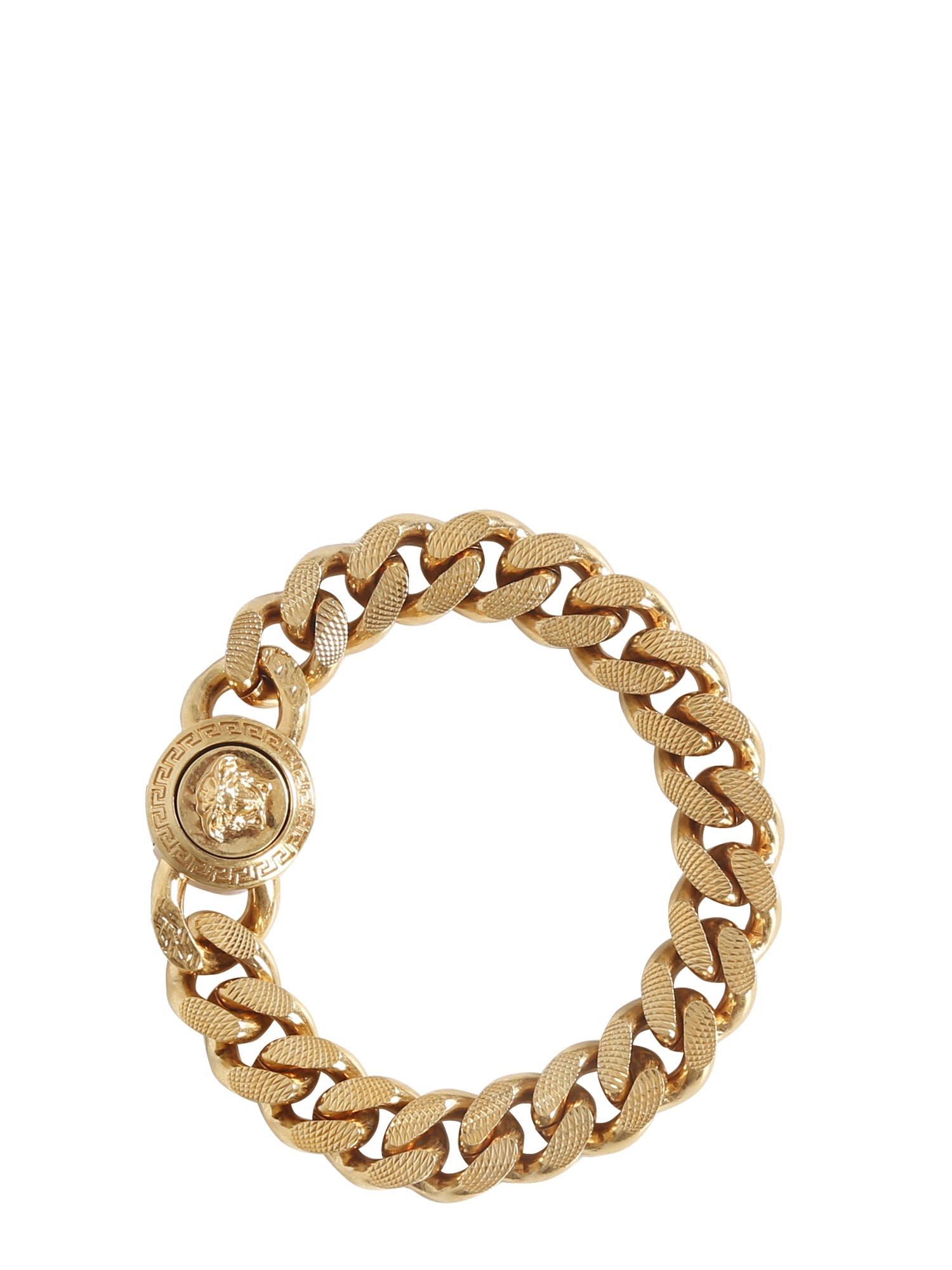 Shop Versace Medusa Bracelet In Gold