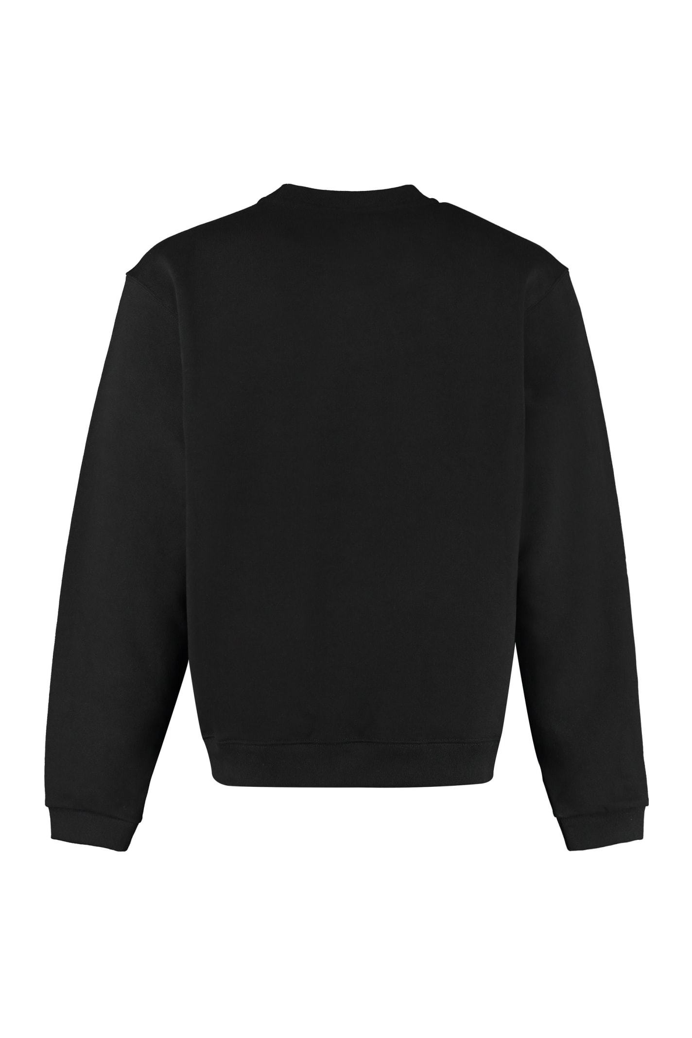 Shop Kenzo Logo Detail Cotton Sweatshirt In J Noir