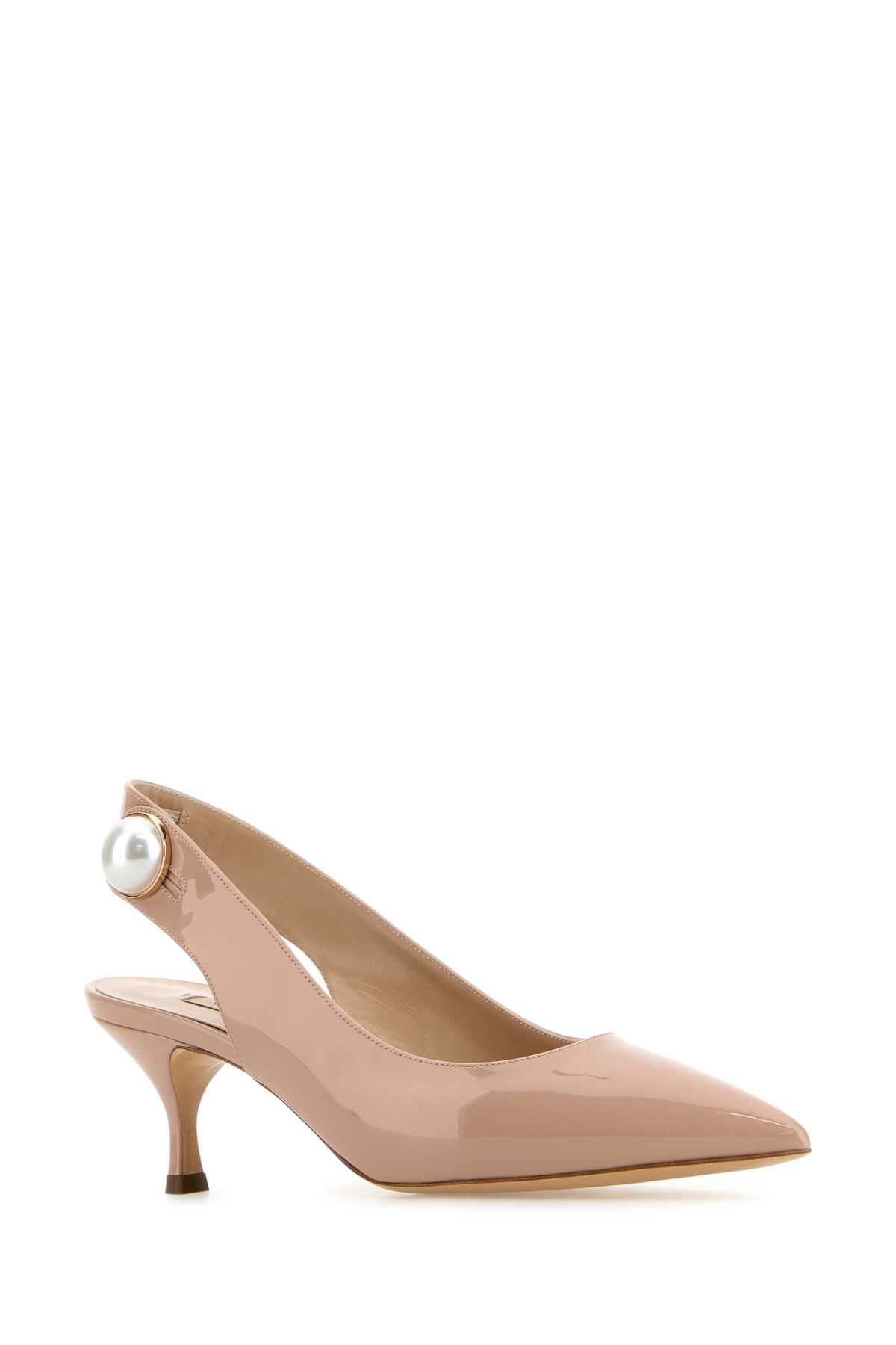 Casadei Powder Pink Leather Pumps In Sand