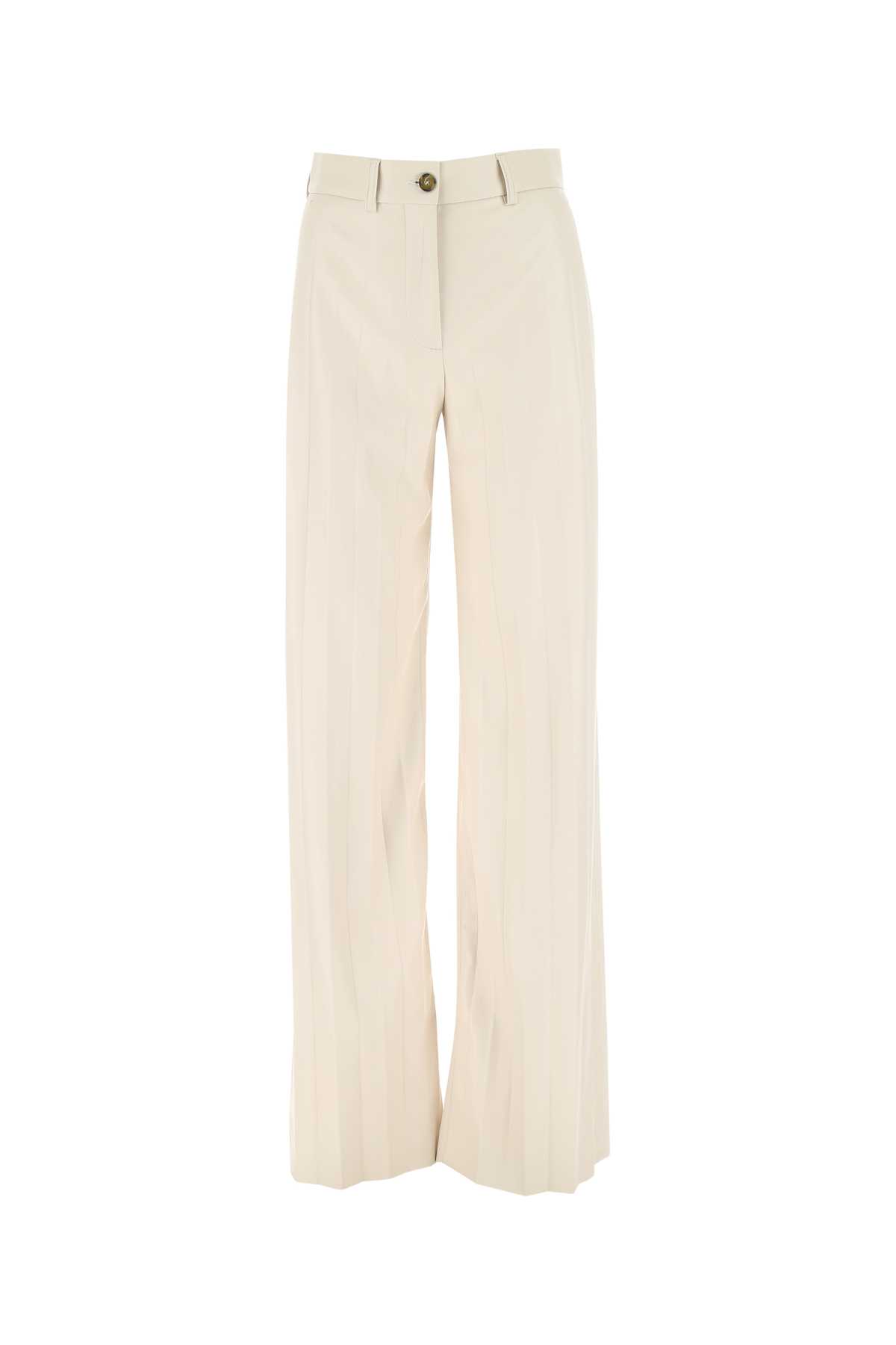 Ivory Synthetic Leather Pant