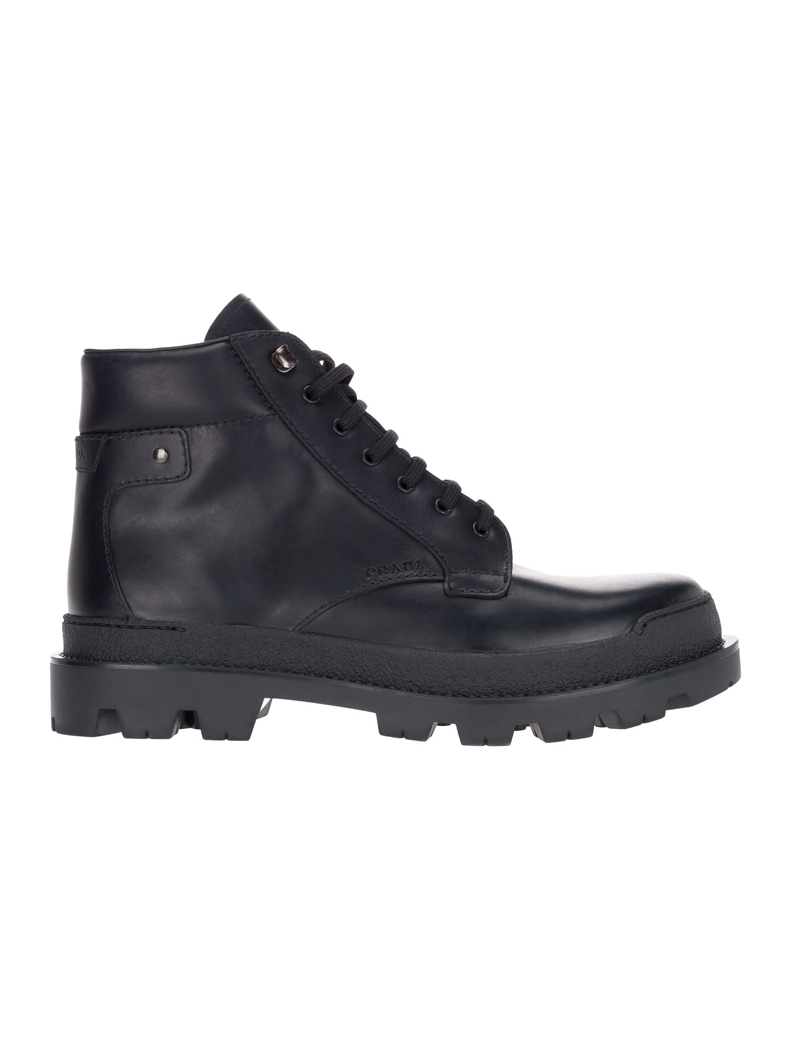Prada Prada Lace-up Hiking Boots - BLACK - 10985269 | italist