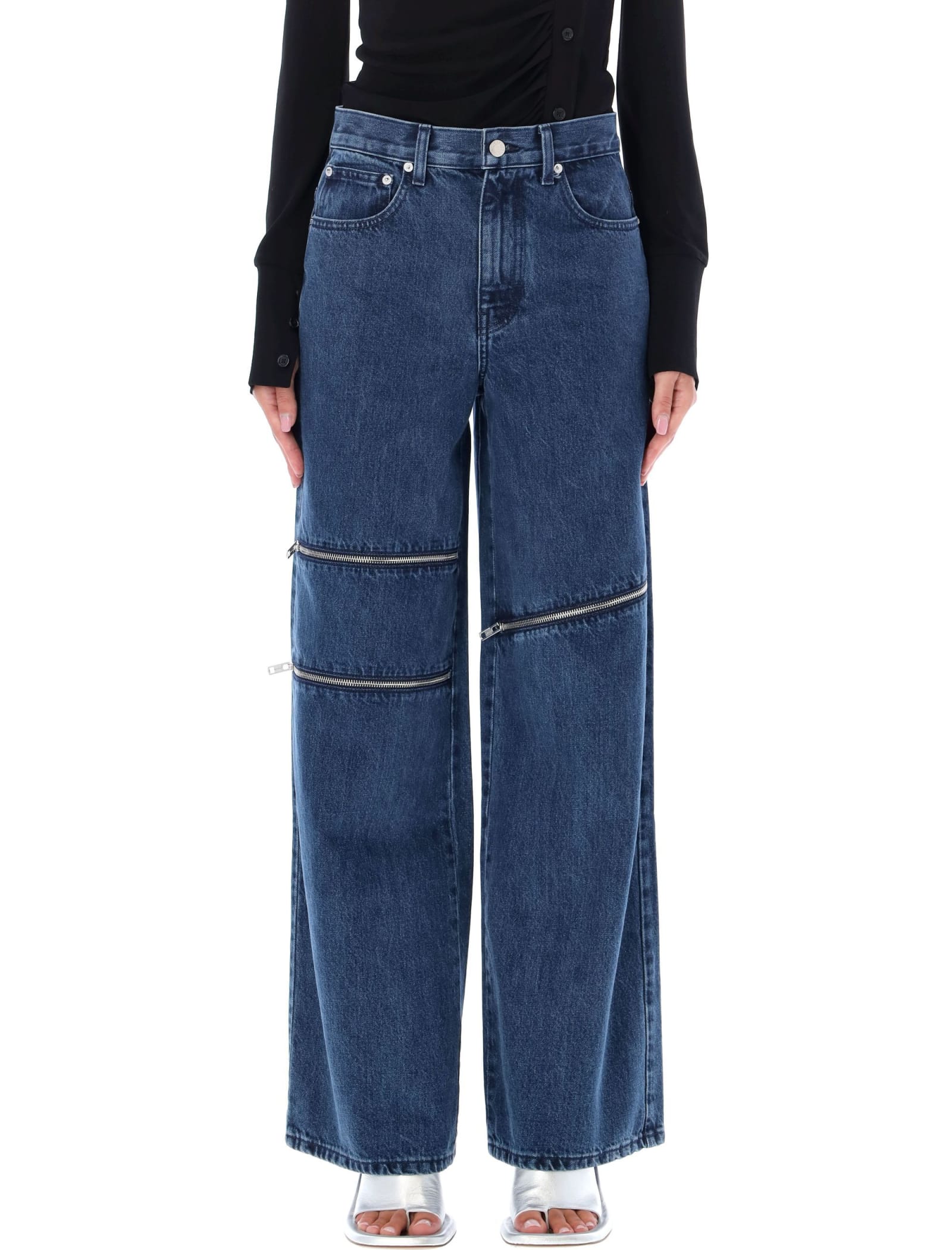 Helmut Lang Flare Jeans With Zip Details