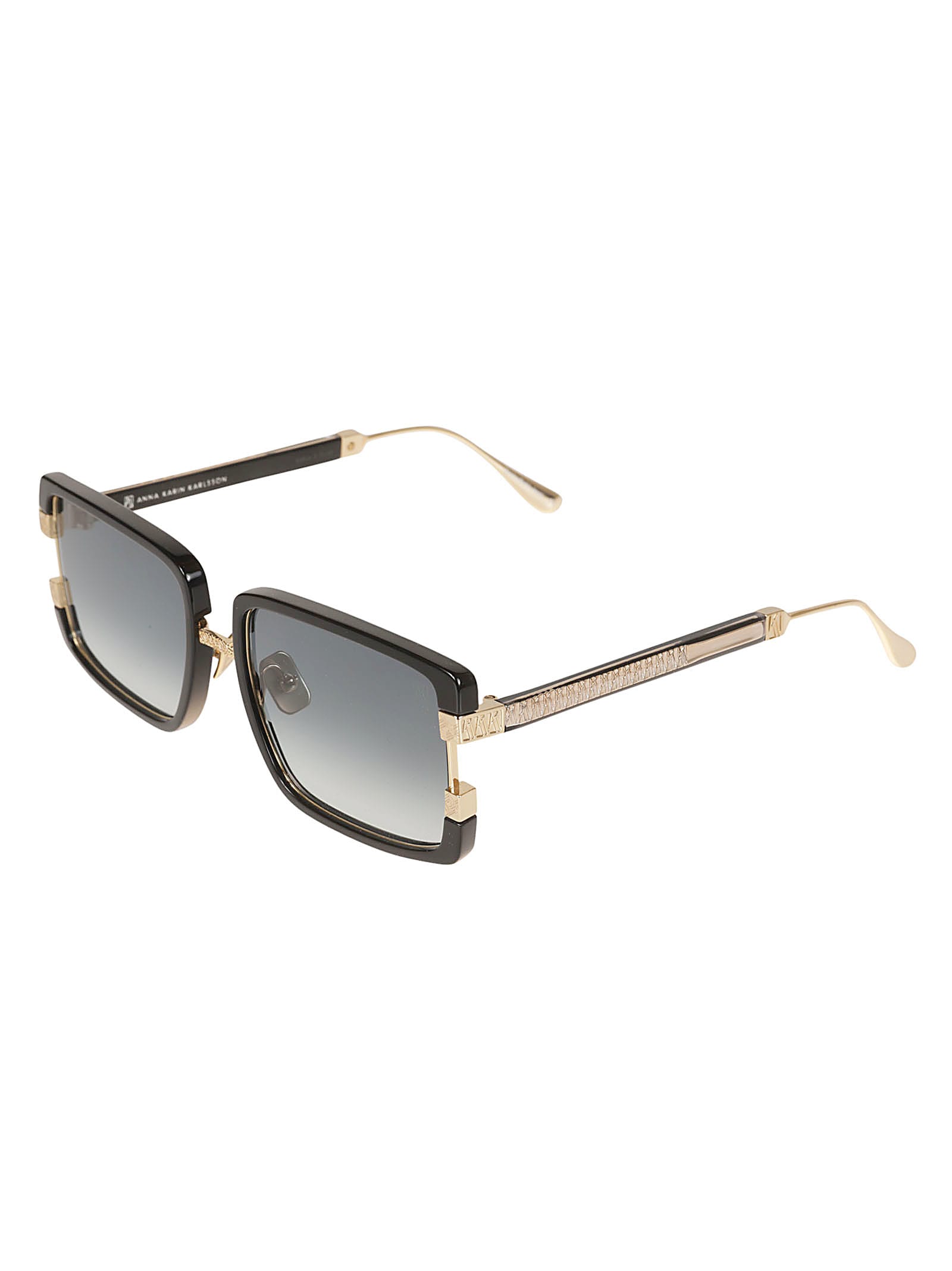 Shop Anna-karin Karlsson Too Handsome Sunglasses In Black/gold