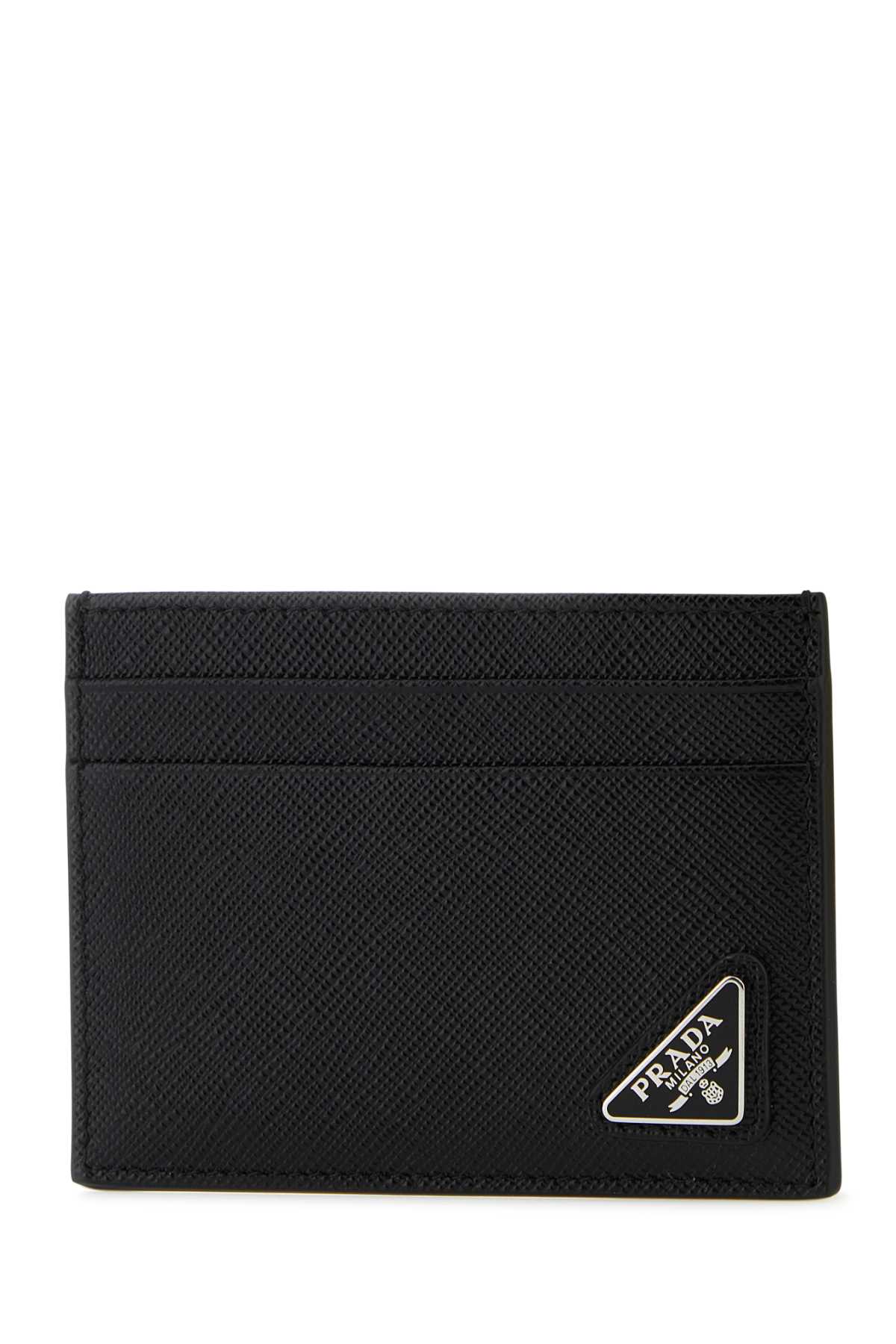 Shop Prada Black Leather Cardholder