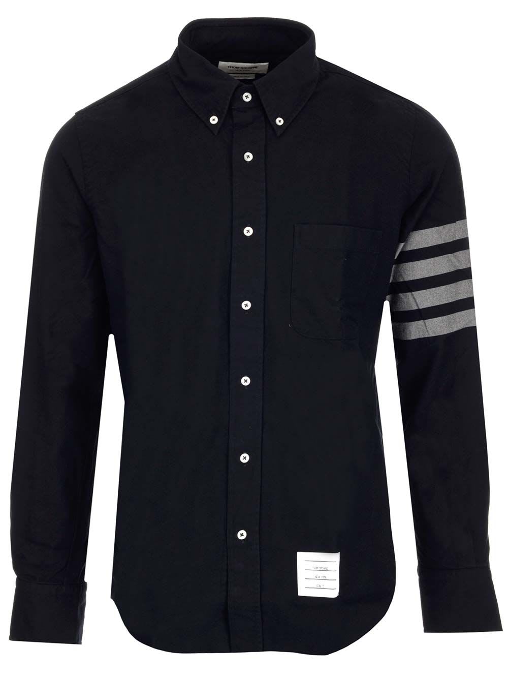 Shop Thom Browne Cotton Shirt In Blue