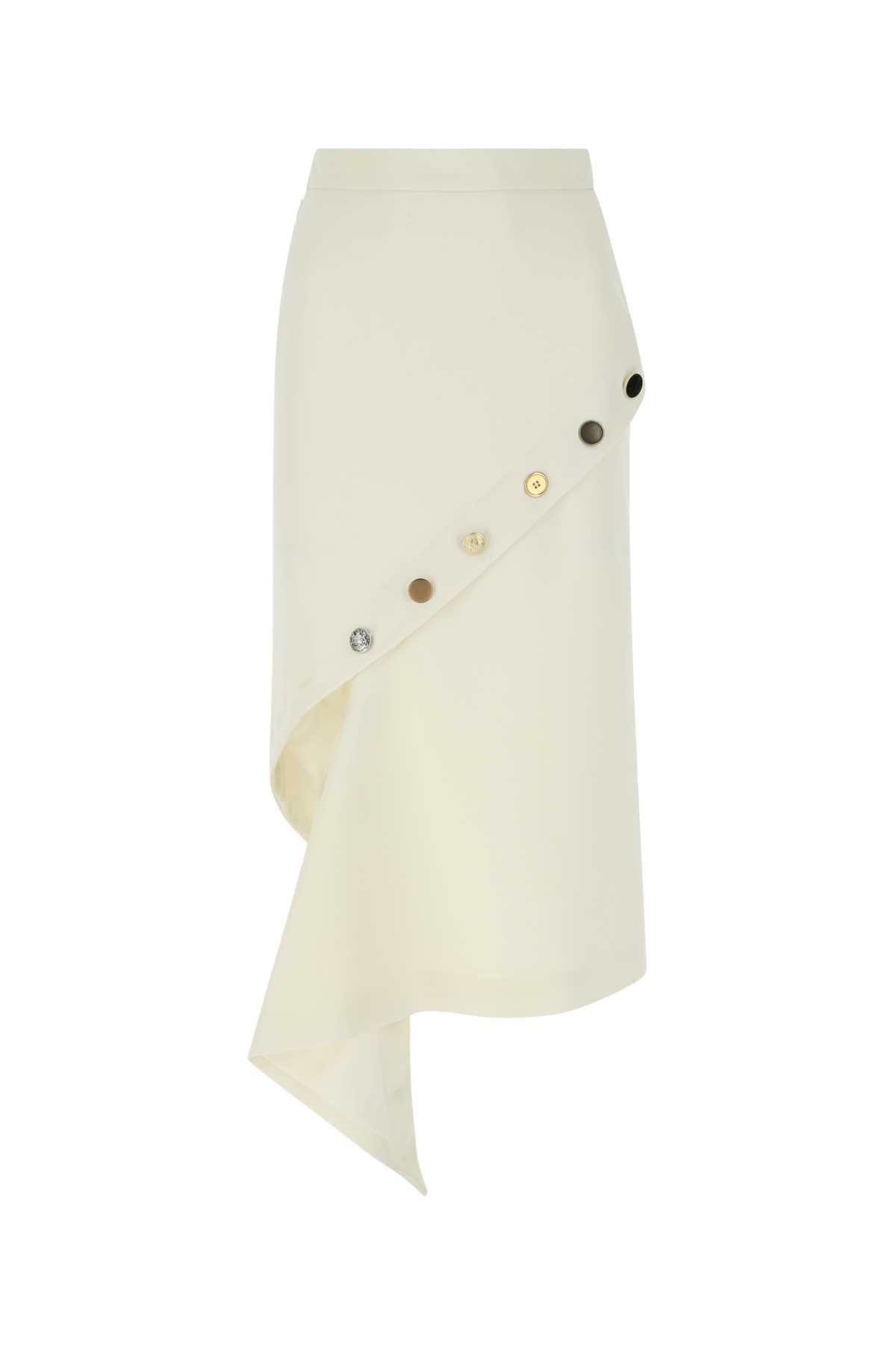 Ivory Wool Skirt