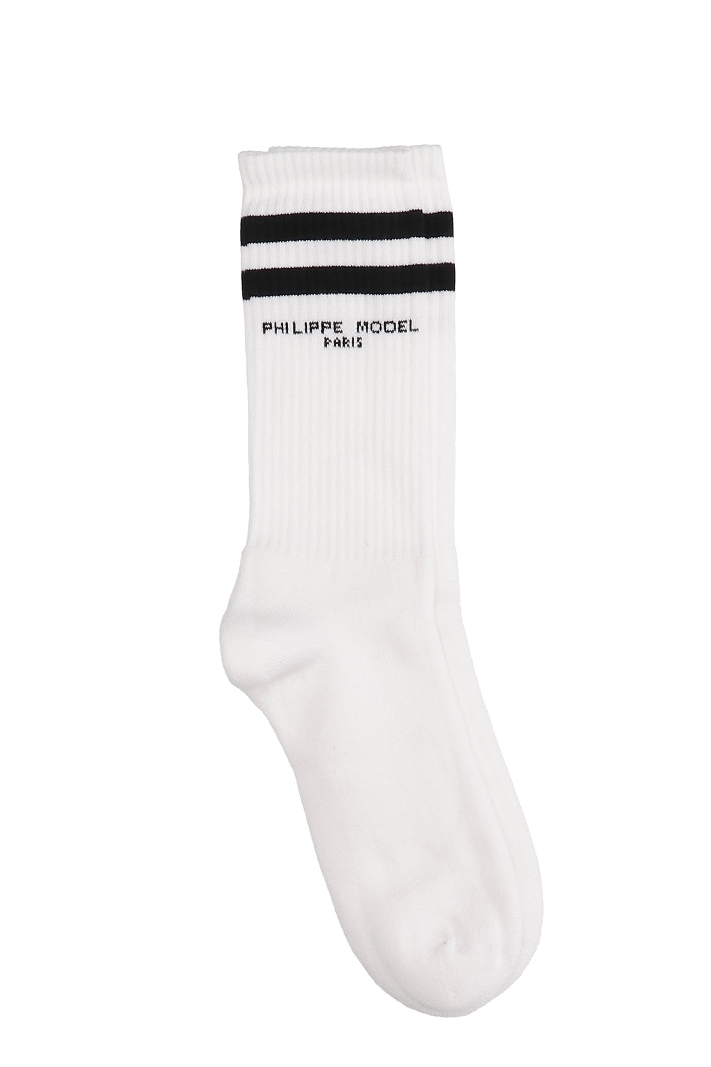 Philippe Model Chaussette Antoine Socks In White Cotton