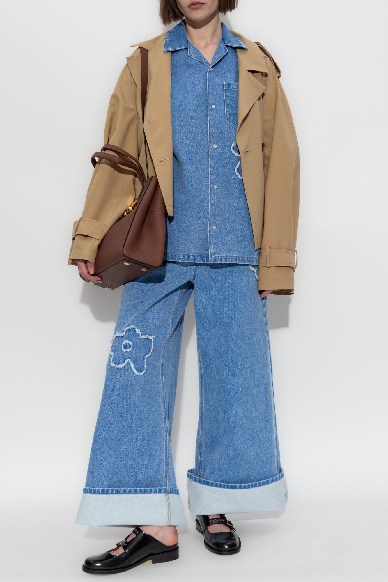 Marni Jacket With Belt In Winter Wheat