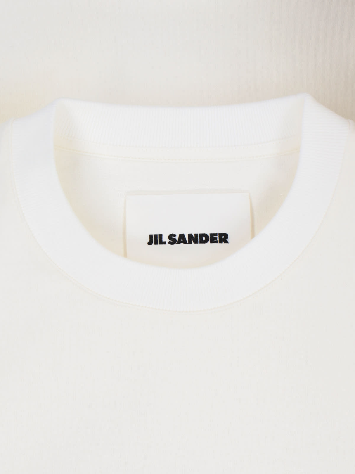 Jil Sander Logo T-shirt By . The Brand Presents A Minimalist Style That Is Appreciated Wor In White