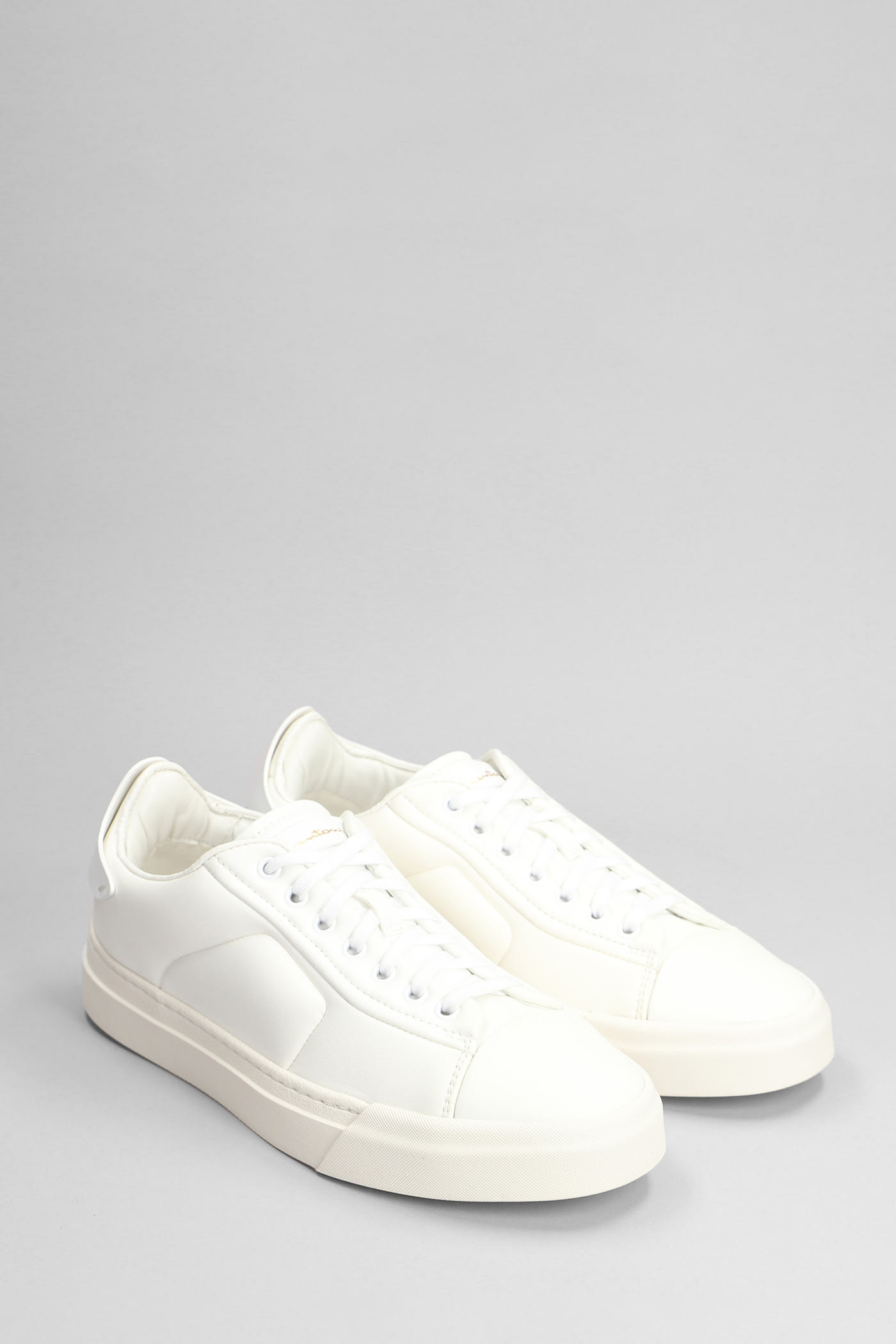 Shop Santoni Glory Sneakers In White Leather