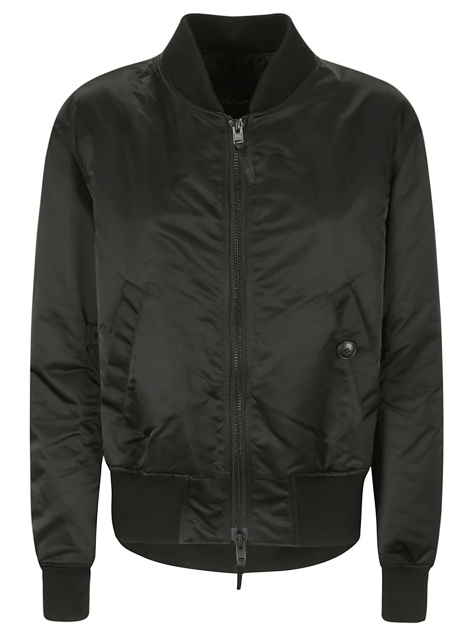 Shop Yohji Yamamoto R-backside Flare Bomber Jacket In Black