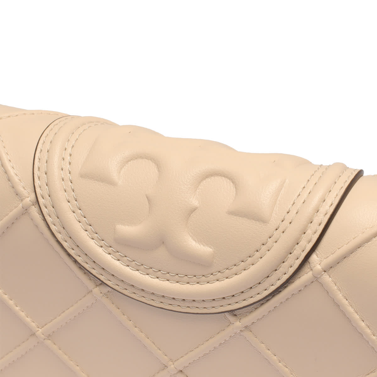 Shop Tory Burch Fleming Soft Chain Wallet In Burro