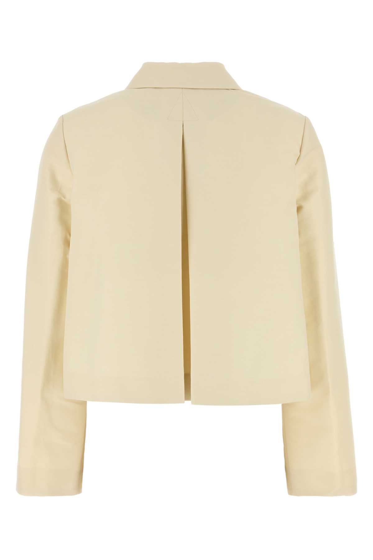 Marni Cotton Cropped Jacket In Neutral