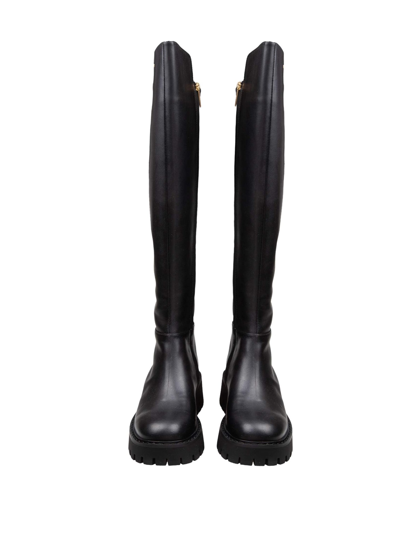 Shop Michael Michael Kors Asher Leather Boot Black Color