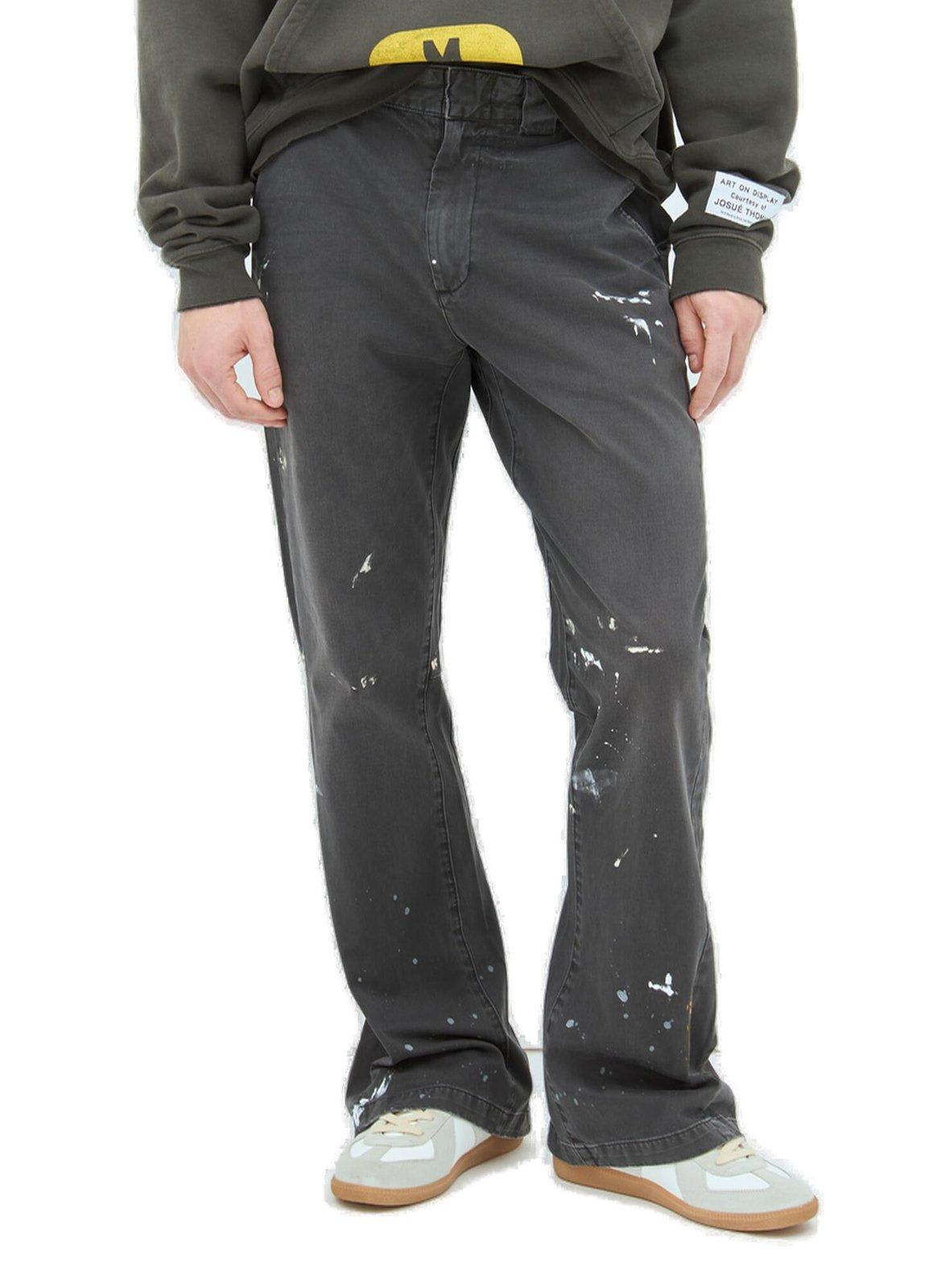 Paint Splatter-detail Flared Trousers