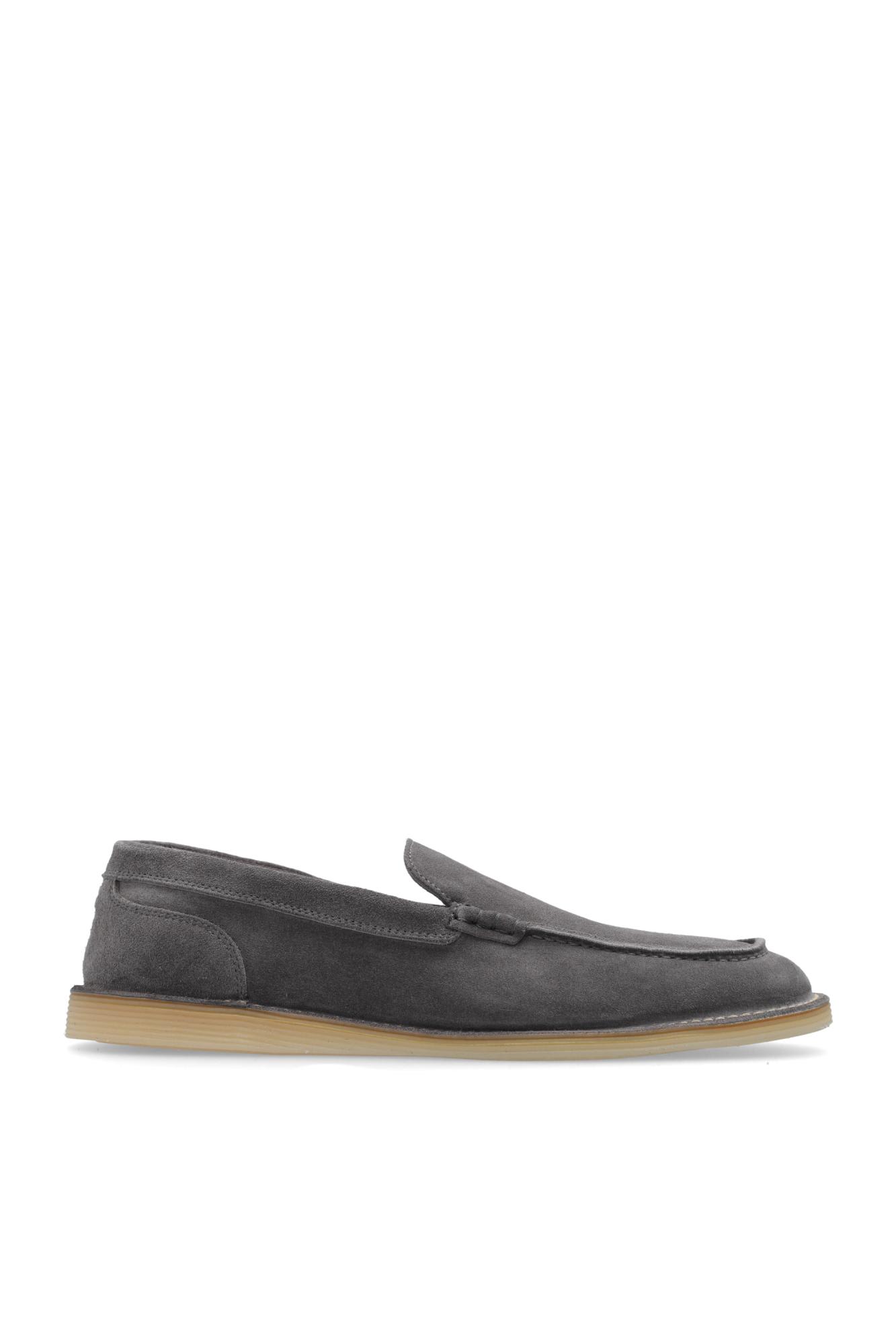 Shop Dolce & Gabbana Leather Shoes In Grigio Piombo