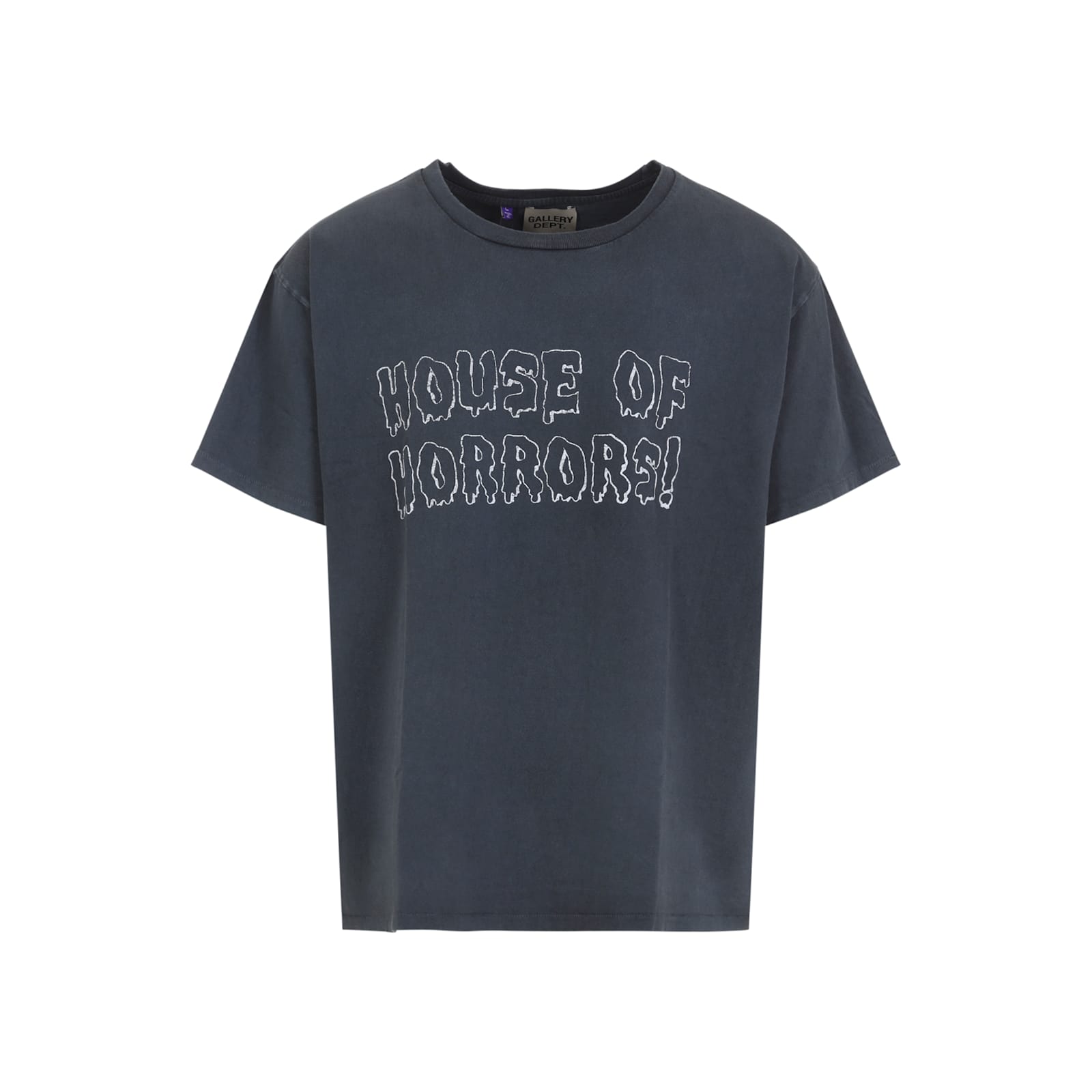 Gallery Dept. Black Crewneck Printed T-shirt In Black